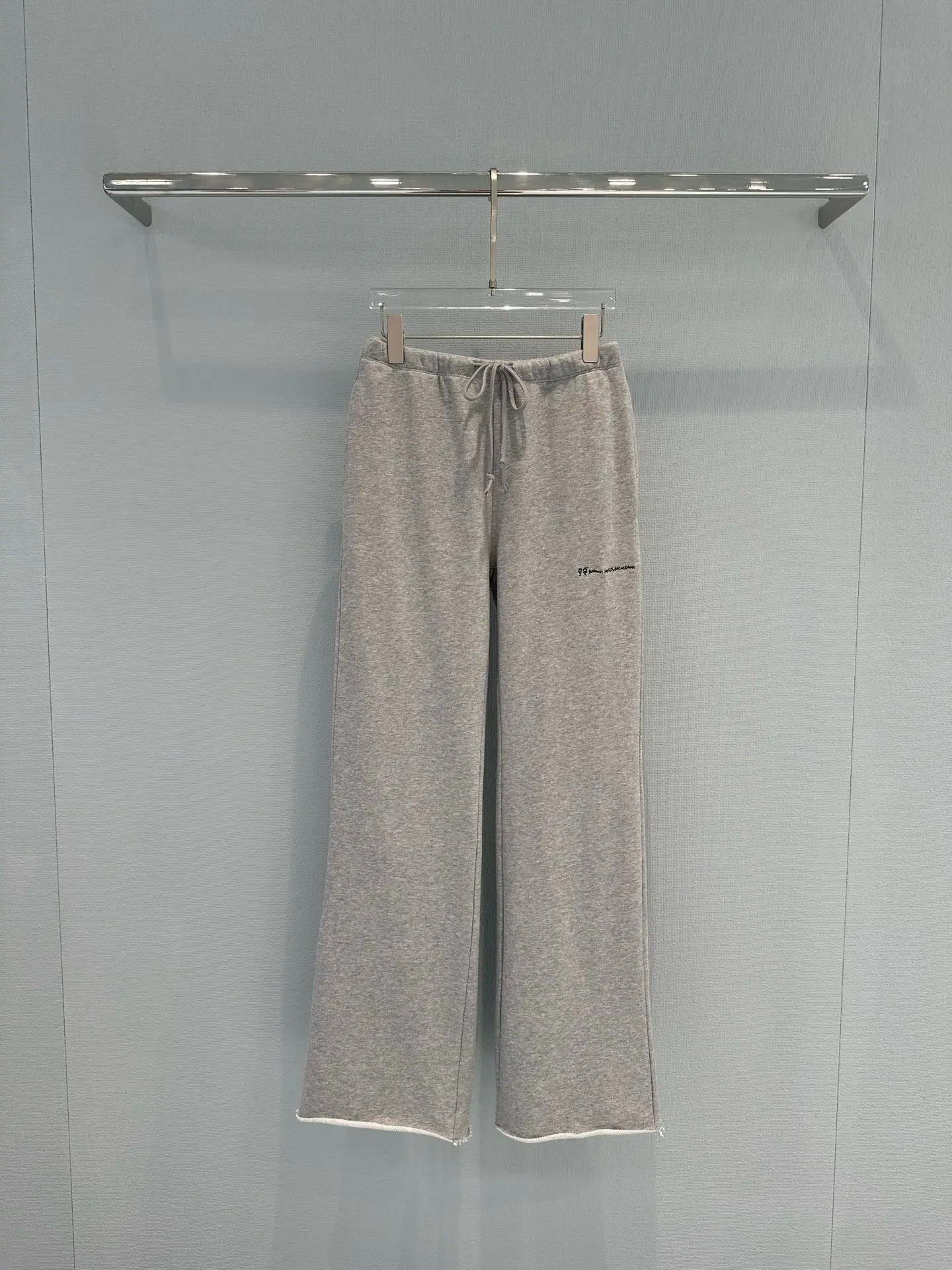Embroidered Cotton-Blend Wide-Leg Sweatpants D22018992