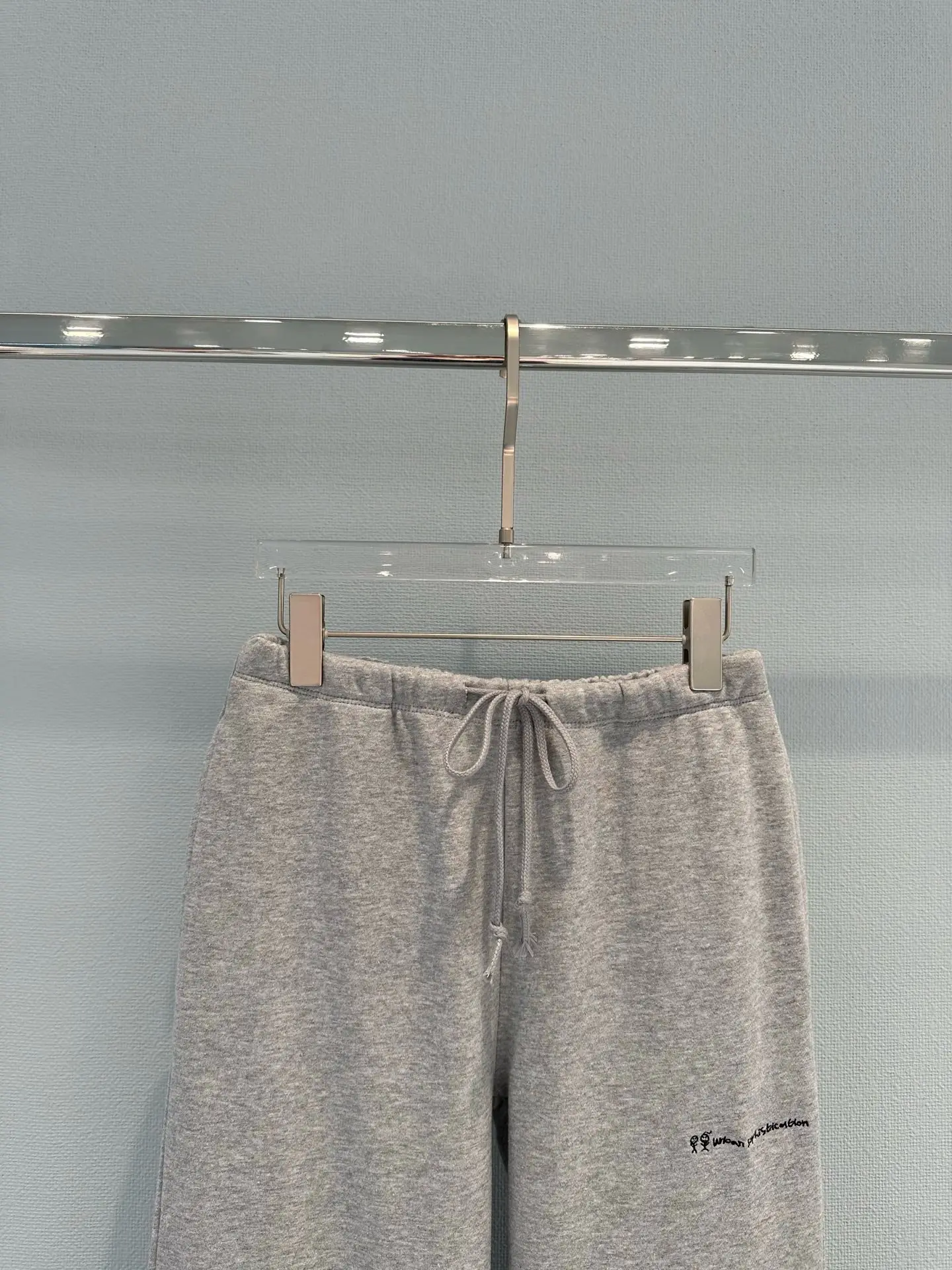 Embroidered Cotton-Blend Wide-Leg Sweatpants D22018992 — view 3
