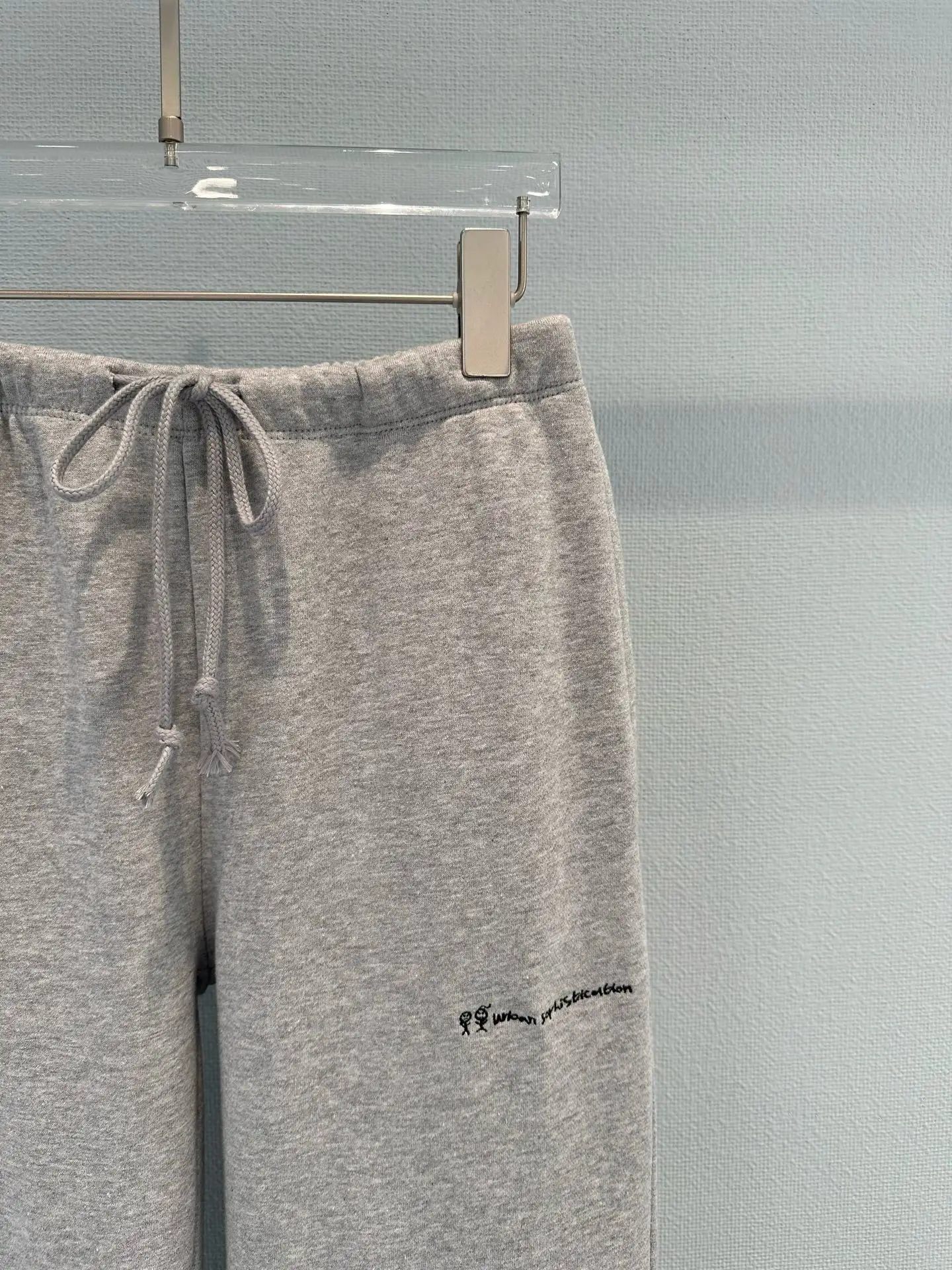 Embroidered Cotton-Blend Wide-Leg Sweatpants D22018992 — view 7