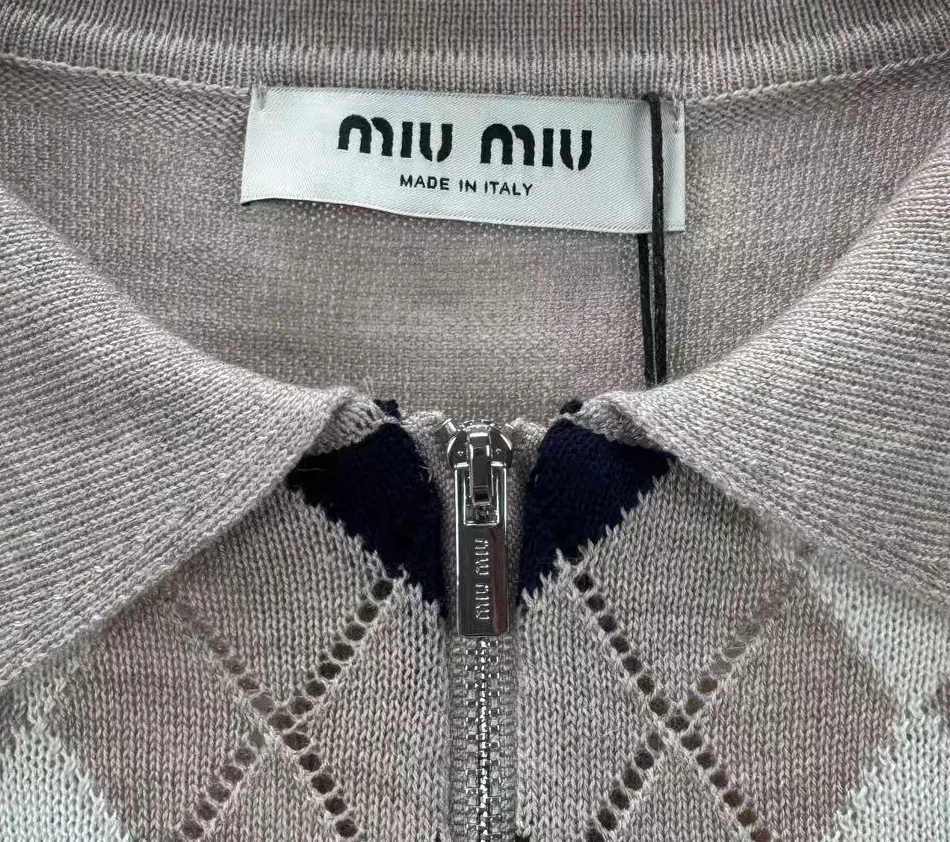 Argyle Wool-Blend Half-Zip Sweater D27518994 — view 6