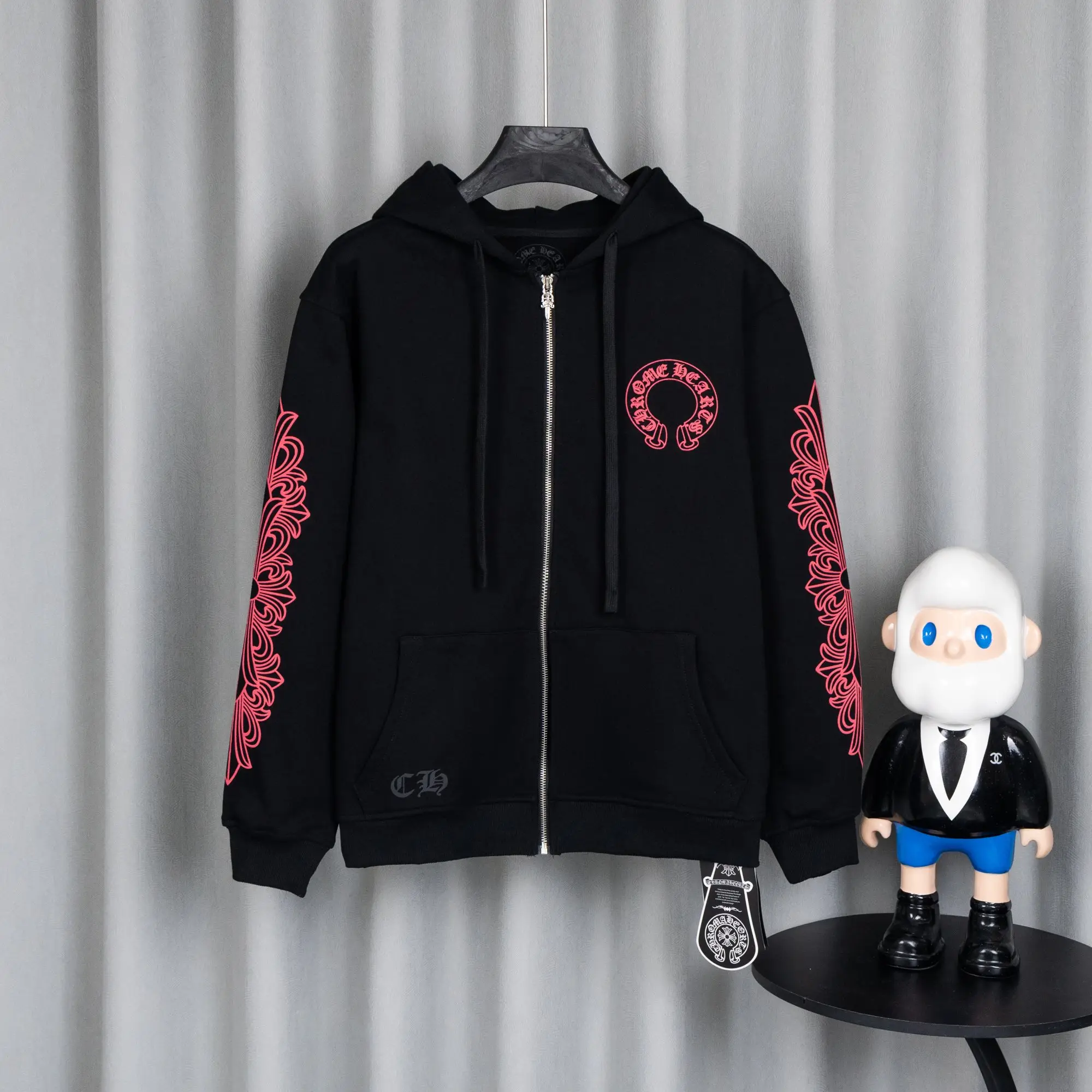 Logo Embroidery Zip-Up Hoodie D22519767