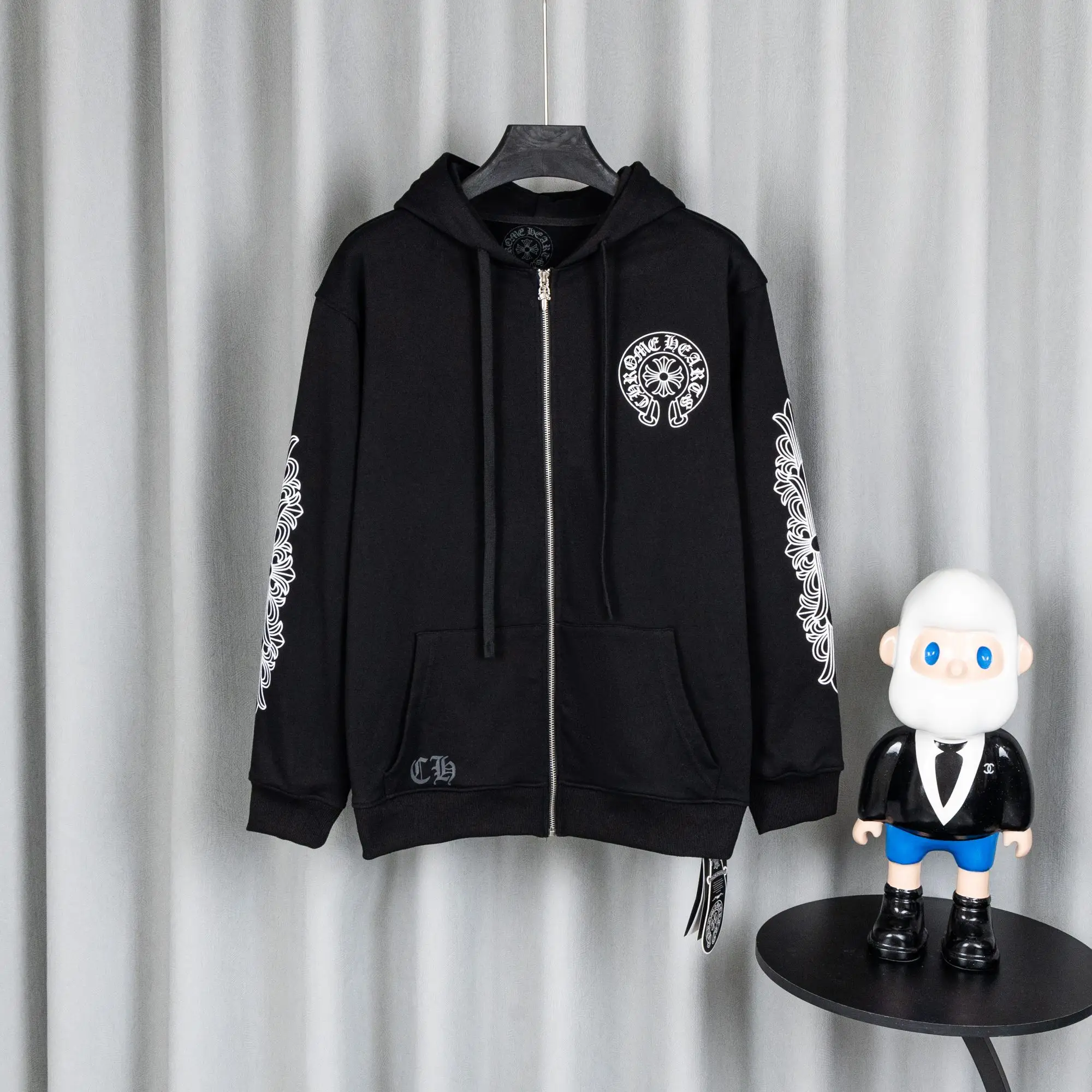 Logo Embroidery Zip-Up Hoodie D22519758