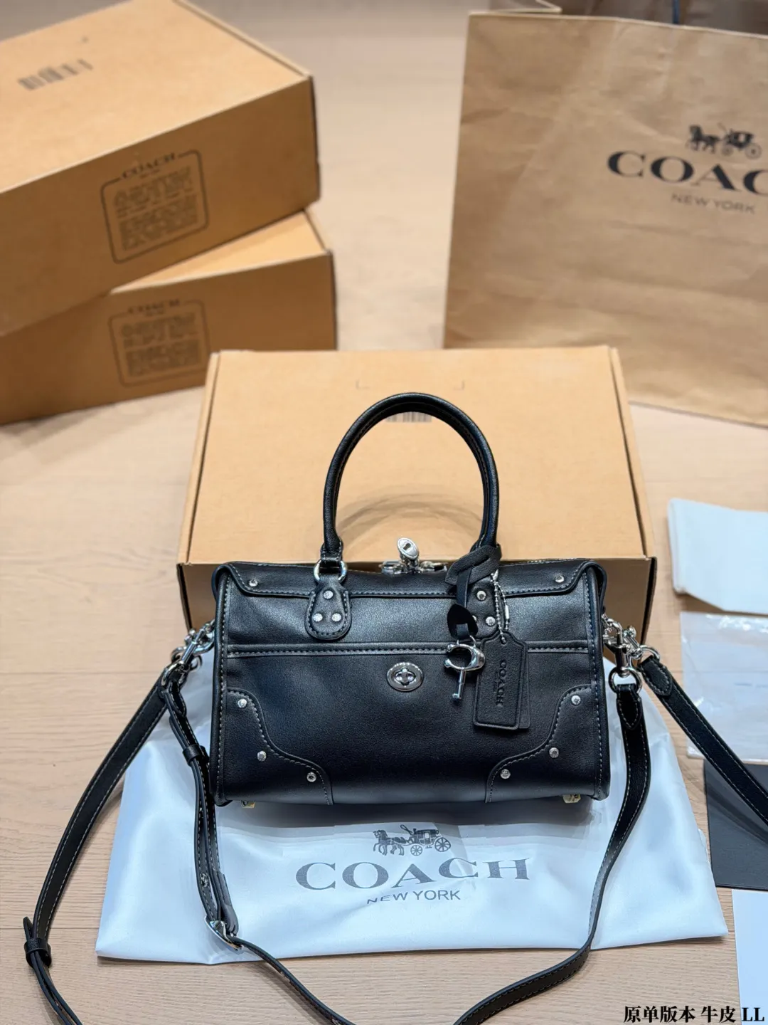 Coach Rhyder 24 Leather Top-Handle Bag D33018282 — view 2