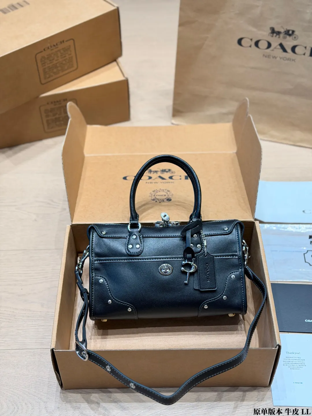 Coach Rhyder 24 Leather Top-Handle Bag D33018282 — view 3