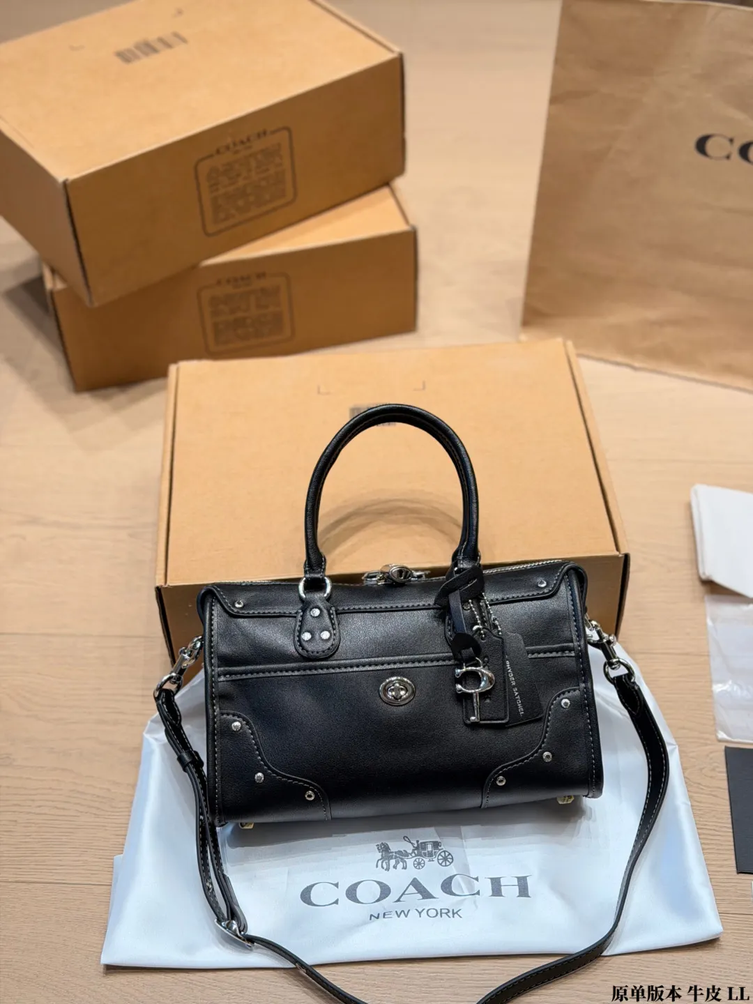 Coach Rhyder 24 Leather Top-Handle Bag D33018282 — view 4