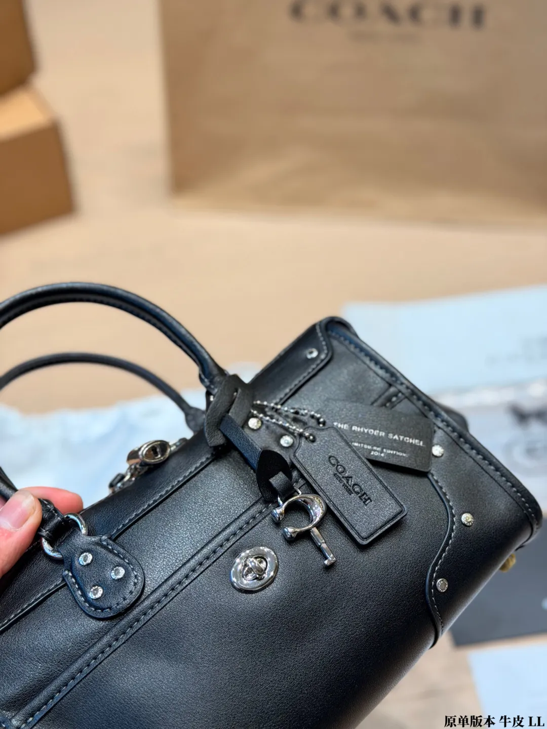Coach Rhyder 24 Leather Top-Handle Bag D33018282 — view 7
