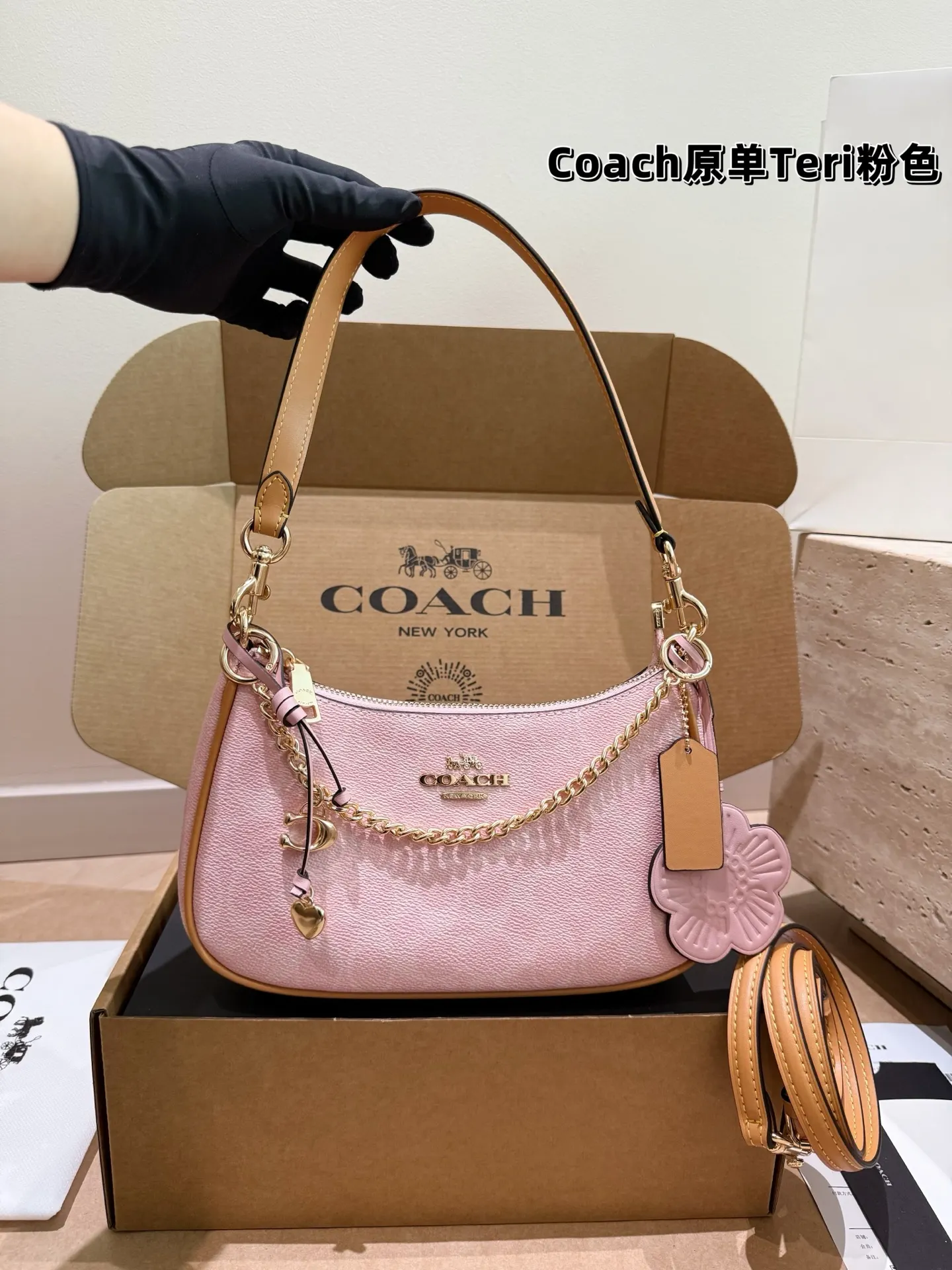 Coach Teri Pink Shoulder Bag D30018142