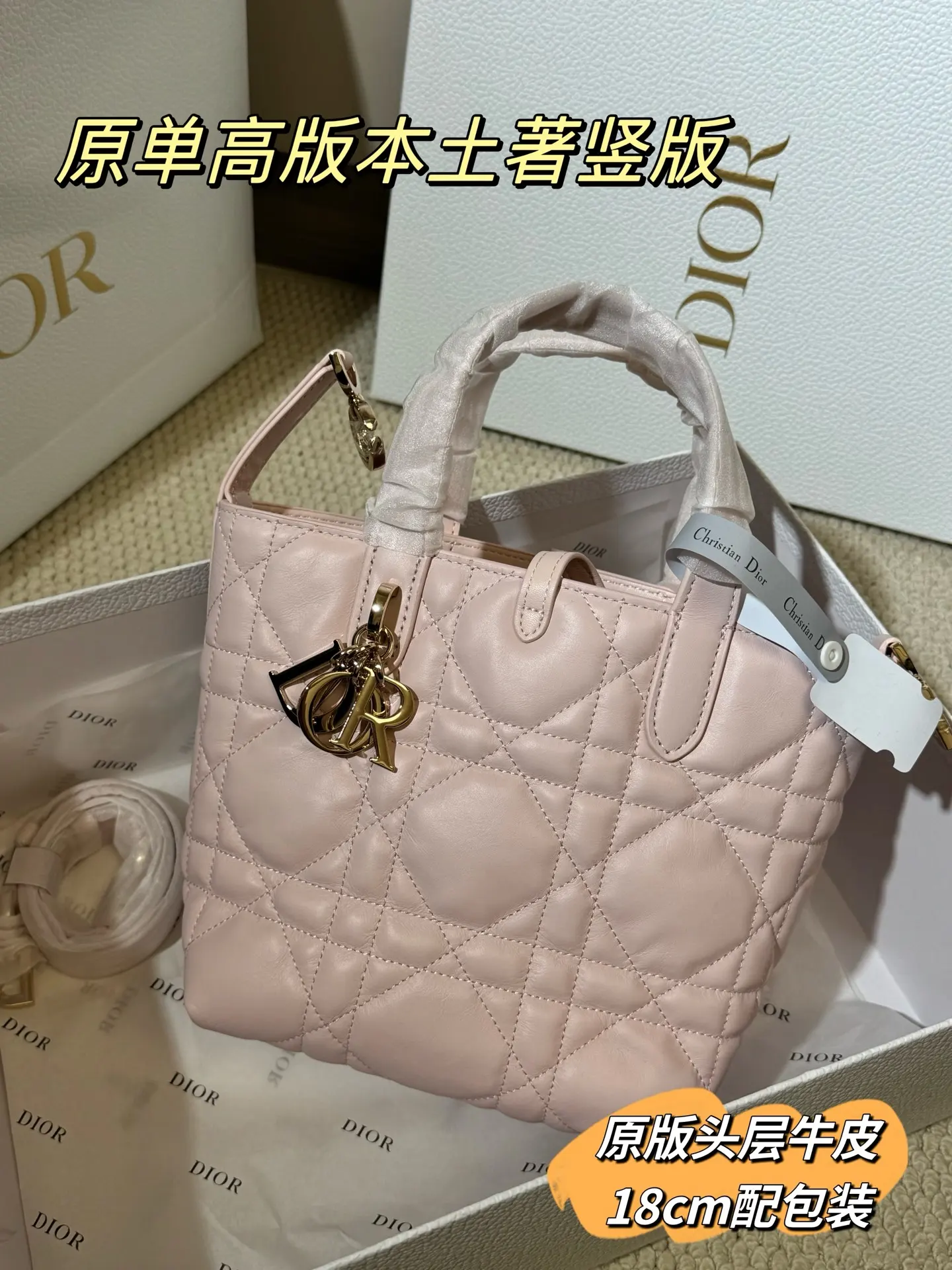 Lady Dior Cannage Quilted Tote Bag D70017761