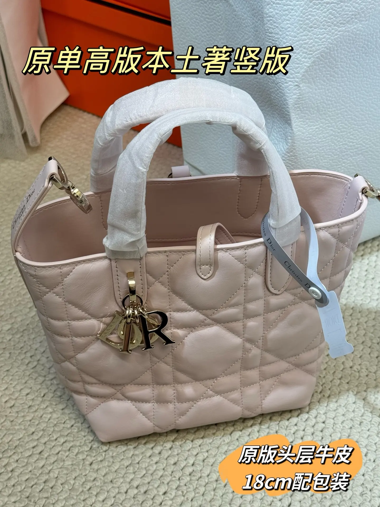 Lady Dior Cannage Quilted Tote Bag D70017761 — view 2