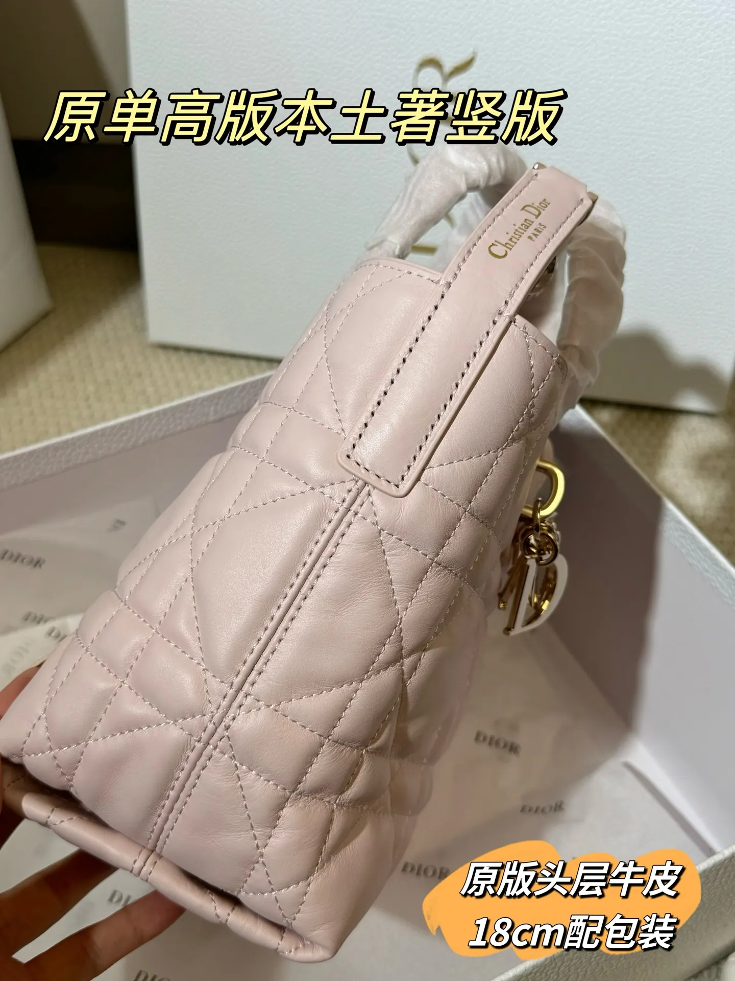 Lady Dior Cannage Quilted Tote Bag D70017761 — view 4