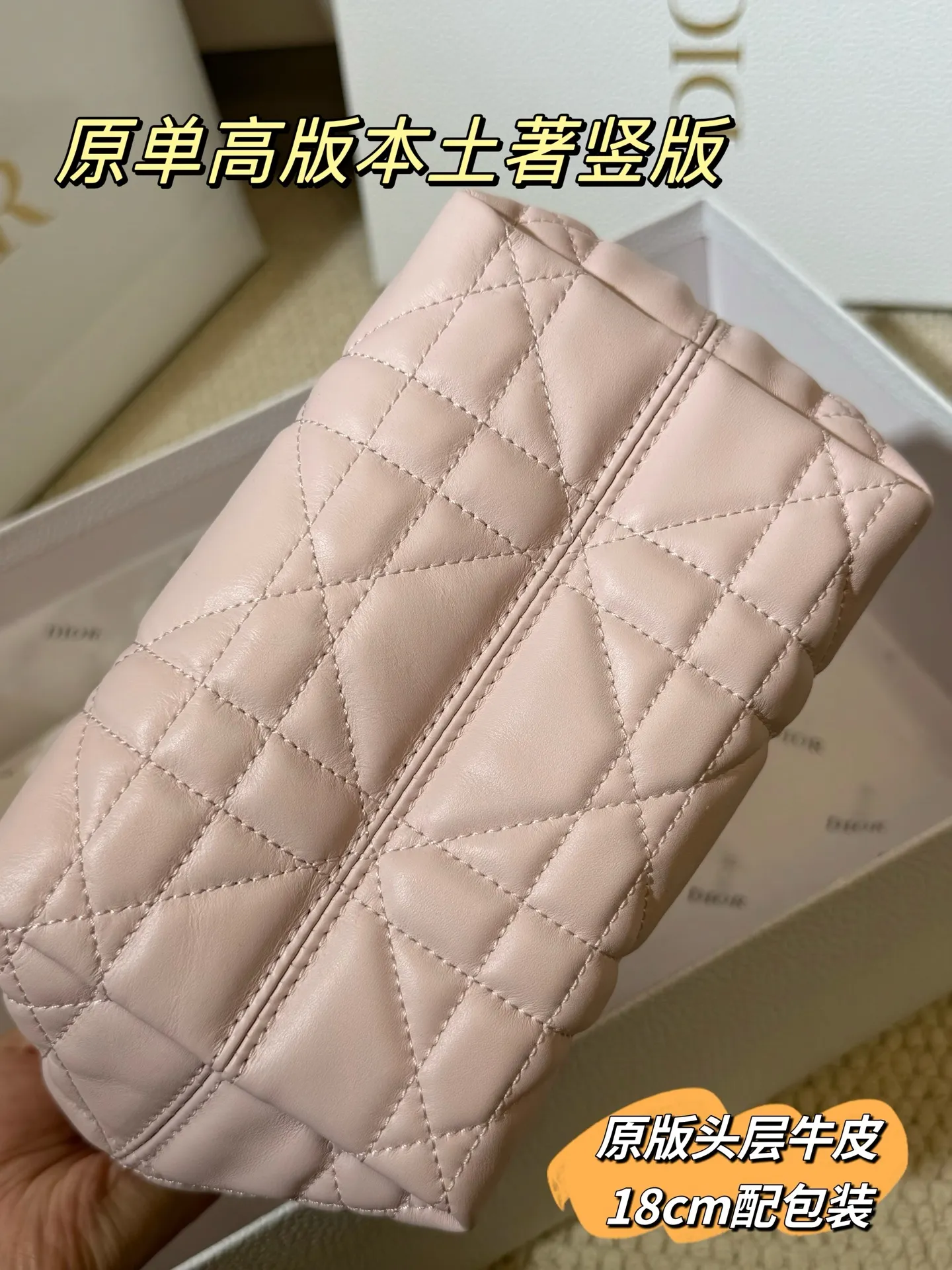 Lady Dior Cannage Quilted Tote Bag D70017761 — view 6