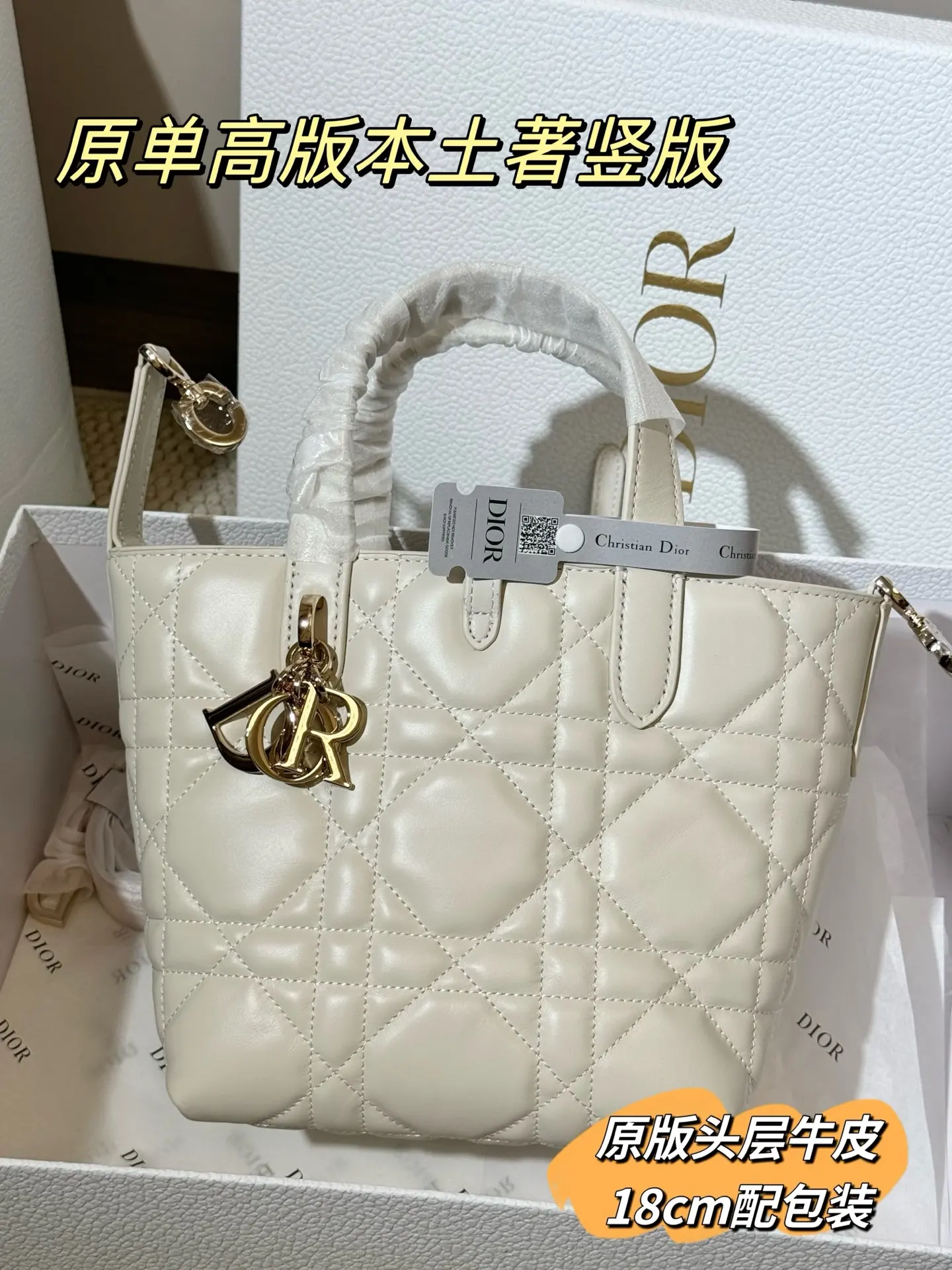Lady Dior Cannage Quilted Tote Bag D70017761 — view 10
