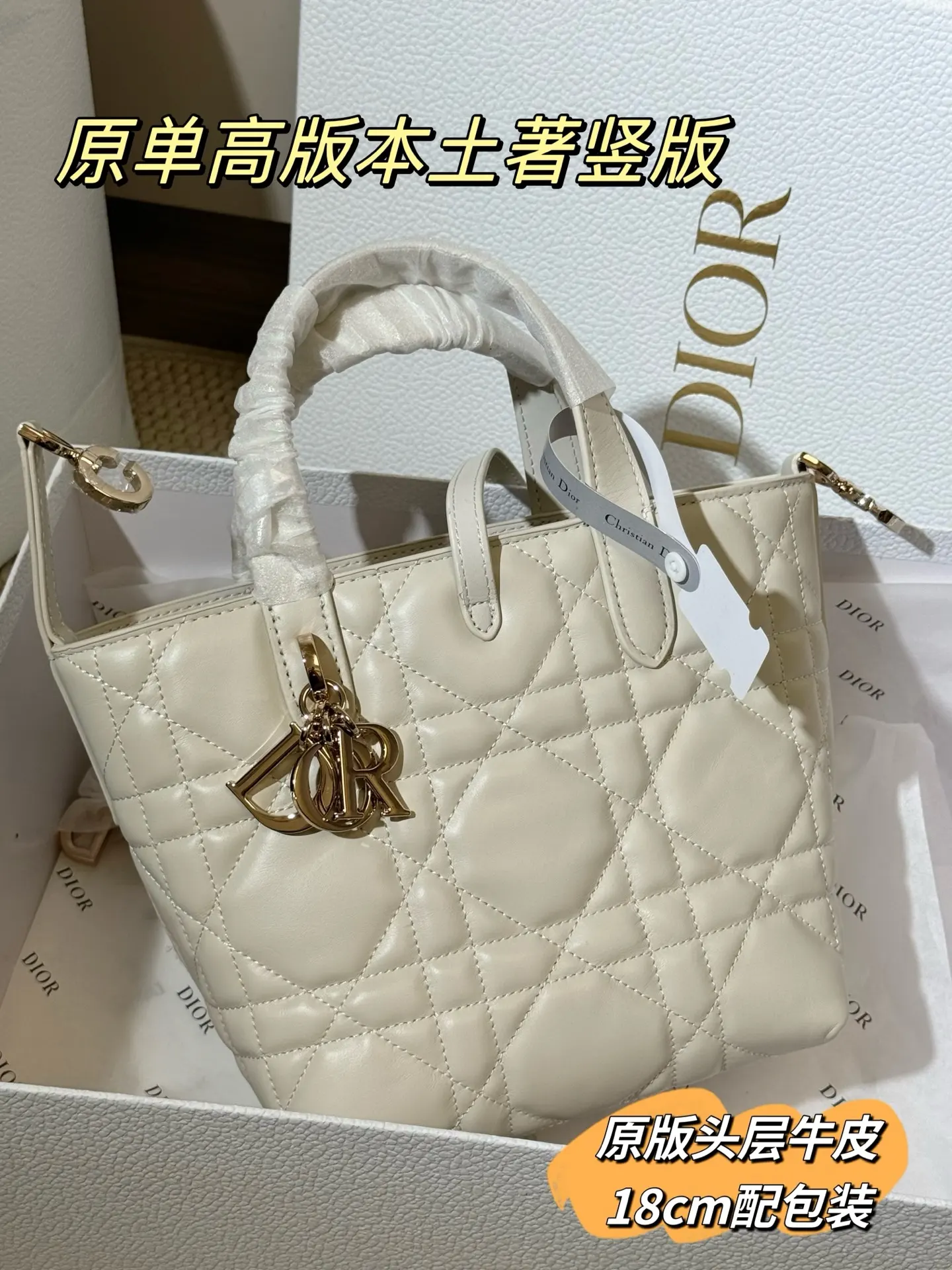 Lady Dior Cannage Quilted Tote Bag D70017761 — view 11
