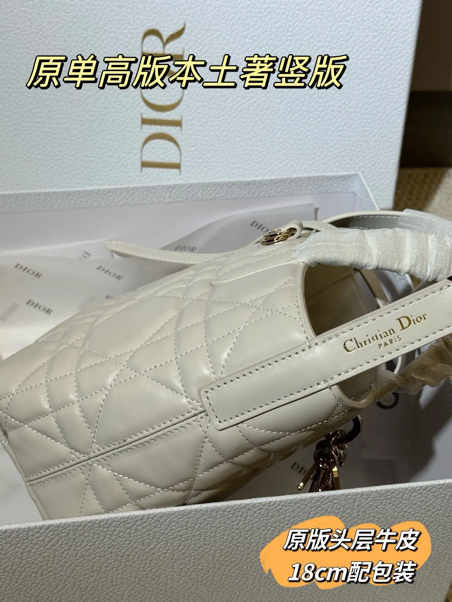 Lady Dior Cannage Quilted Tote Bag D70017761 — view 12
