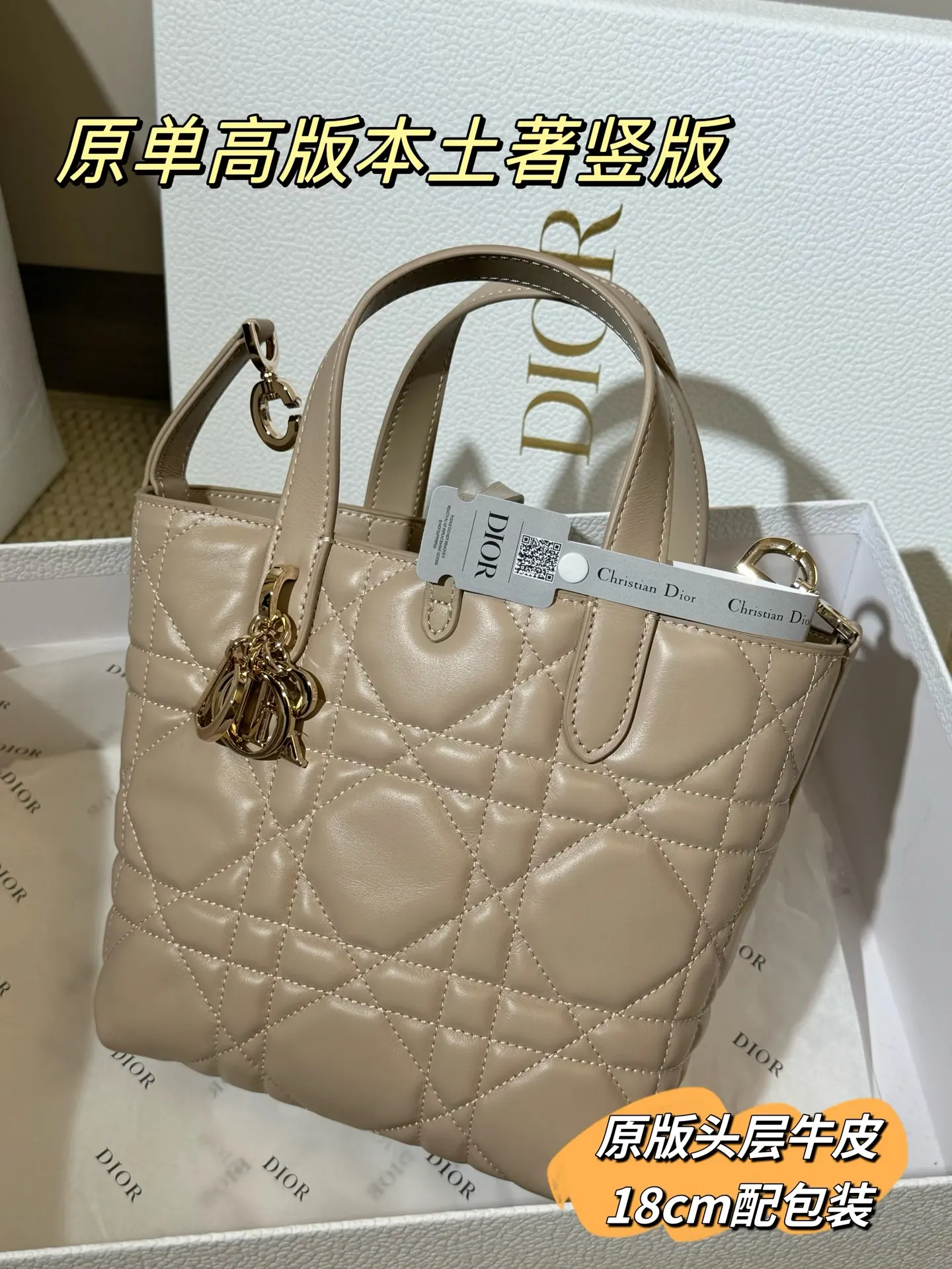 Lady Dior Cannage Quilted Tote Bag D70017761 — view 25