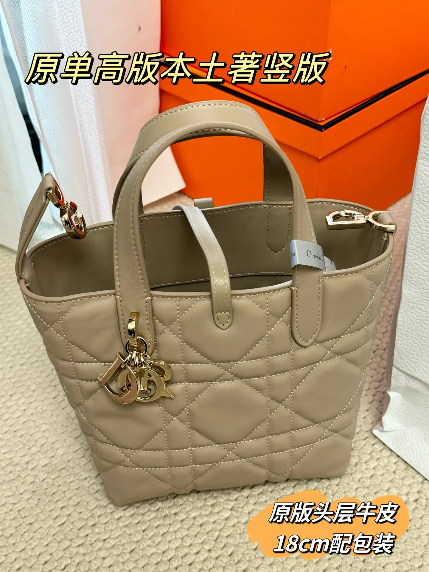 Lady Dior Cannage Quilted Tote Bag D70017761 — view 26