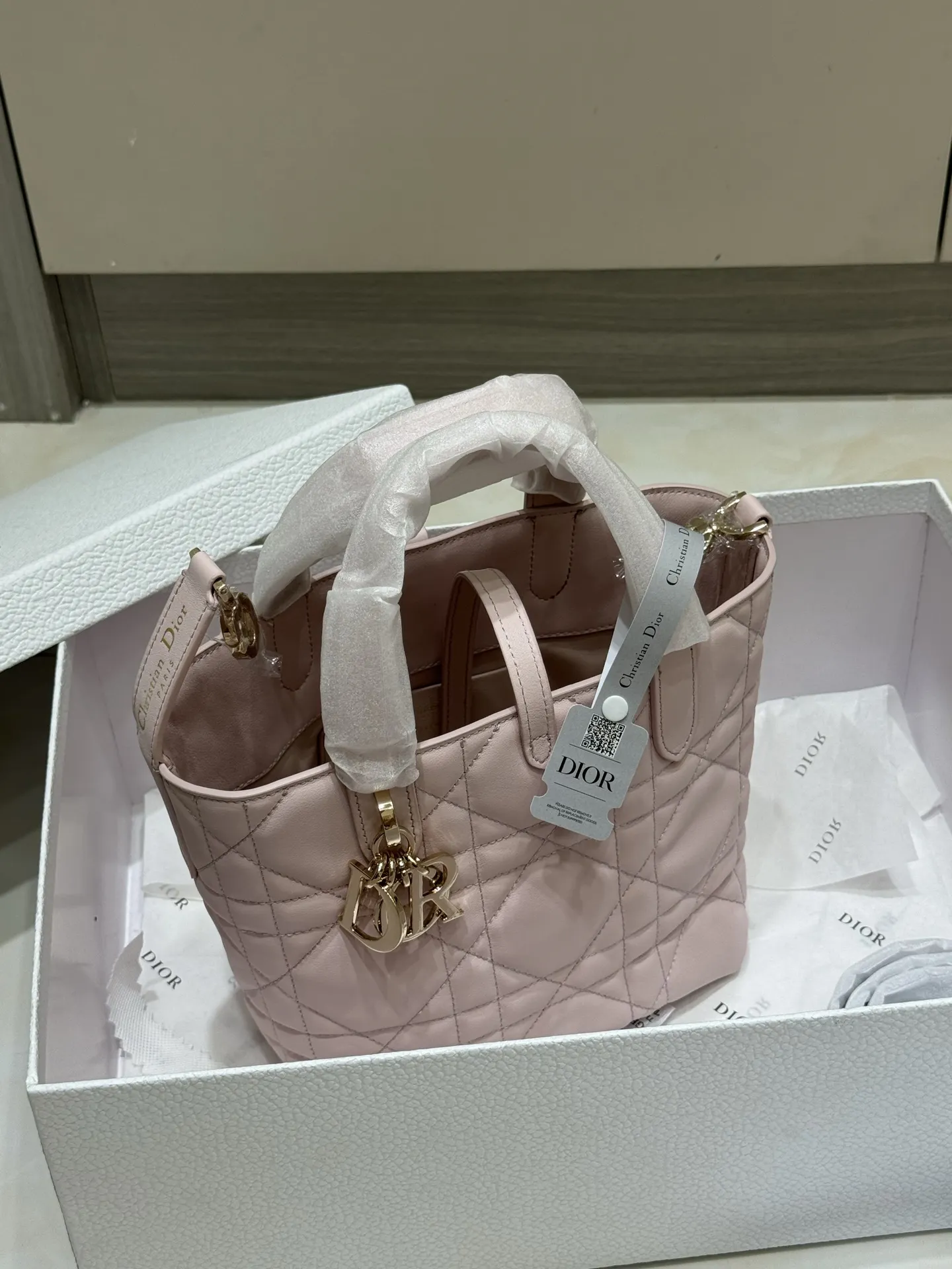 Lady Dior Mini Quilted Top-Handle Bag D70017760 — view 2
