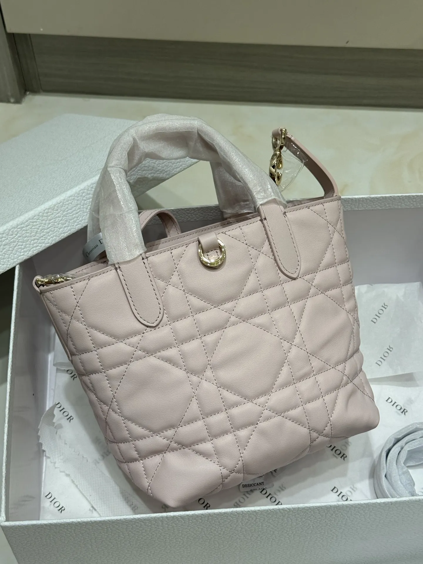 Lady Dior Mini Quilted Top-Handle Bag D70017760 — view 4