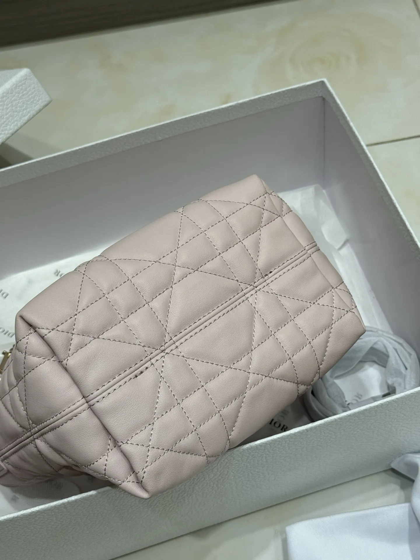 Lady Dior Mini Quilted Top-Handle Bag D70017760 — view 6