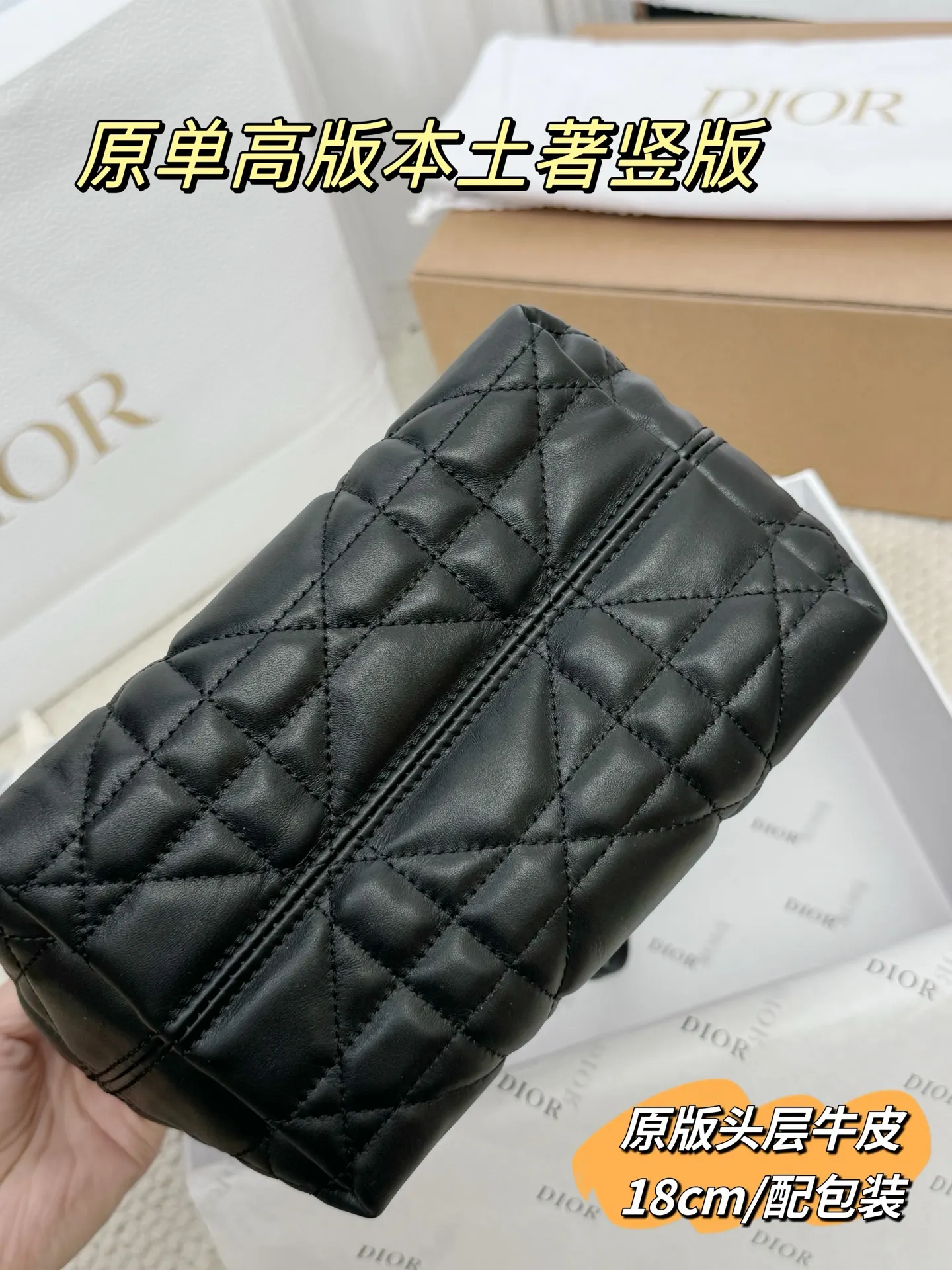 Lady Dior Mini Quilted Top-Handle Bag D70017760 — view 28