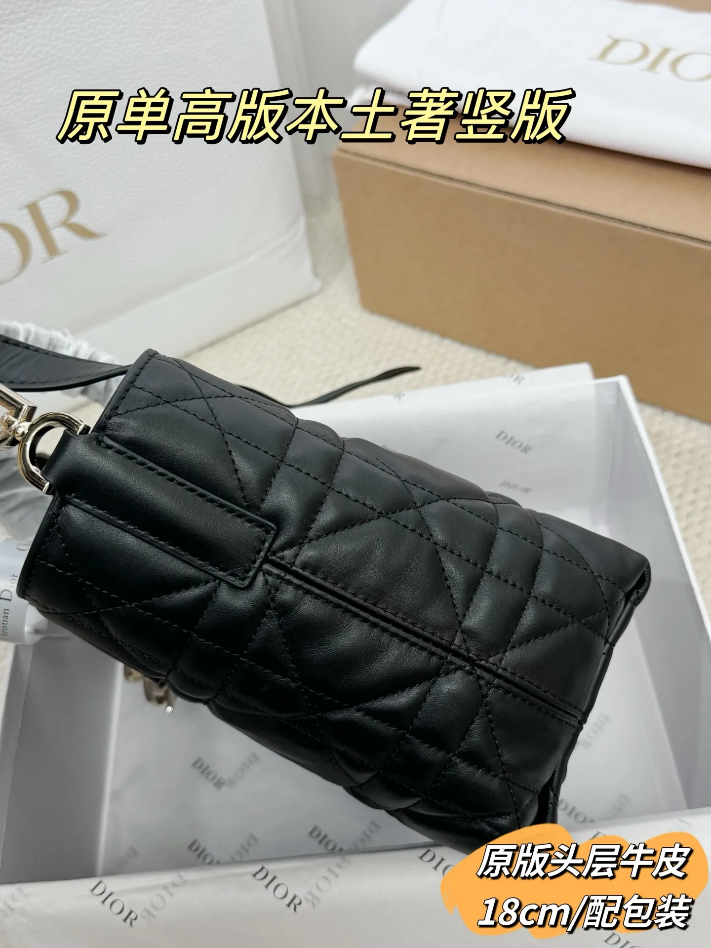 Lady Dior Mini Quilted Top-Handle Bag D70017760 — view 30