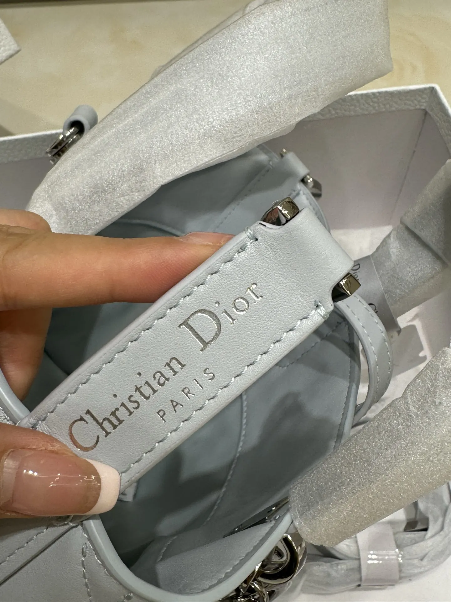 Lady Dior Mini Quilted Top-Handle Bag D70017760 — view 15