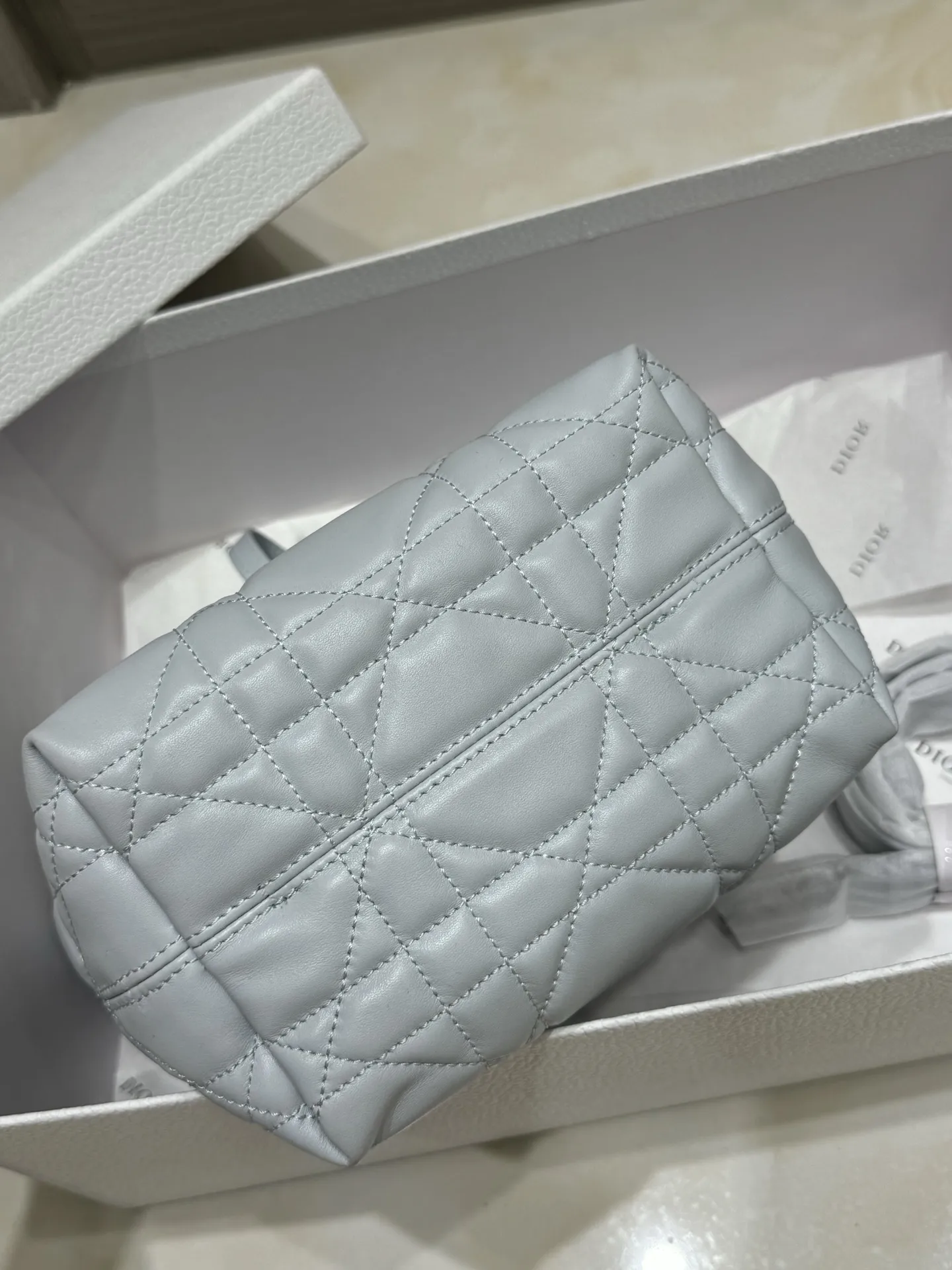 Lady Dior Mini Quilted Top-Handle Bag D70017760 — view 17
