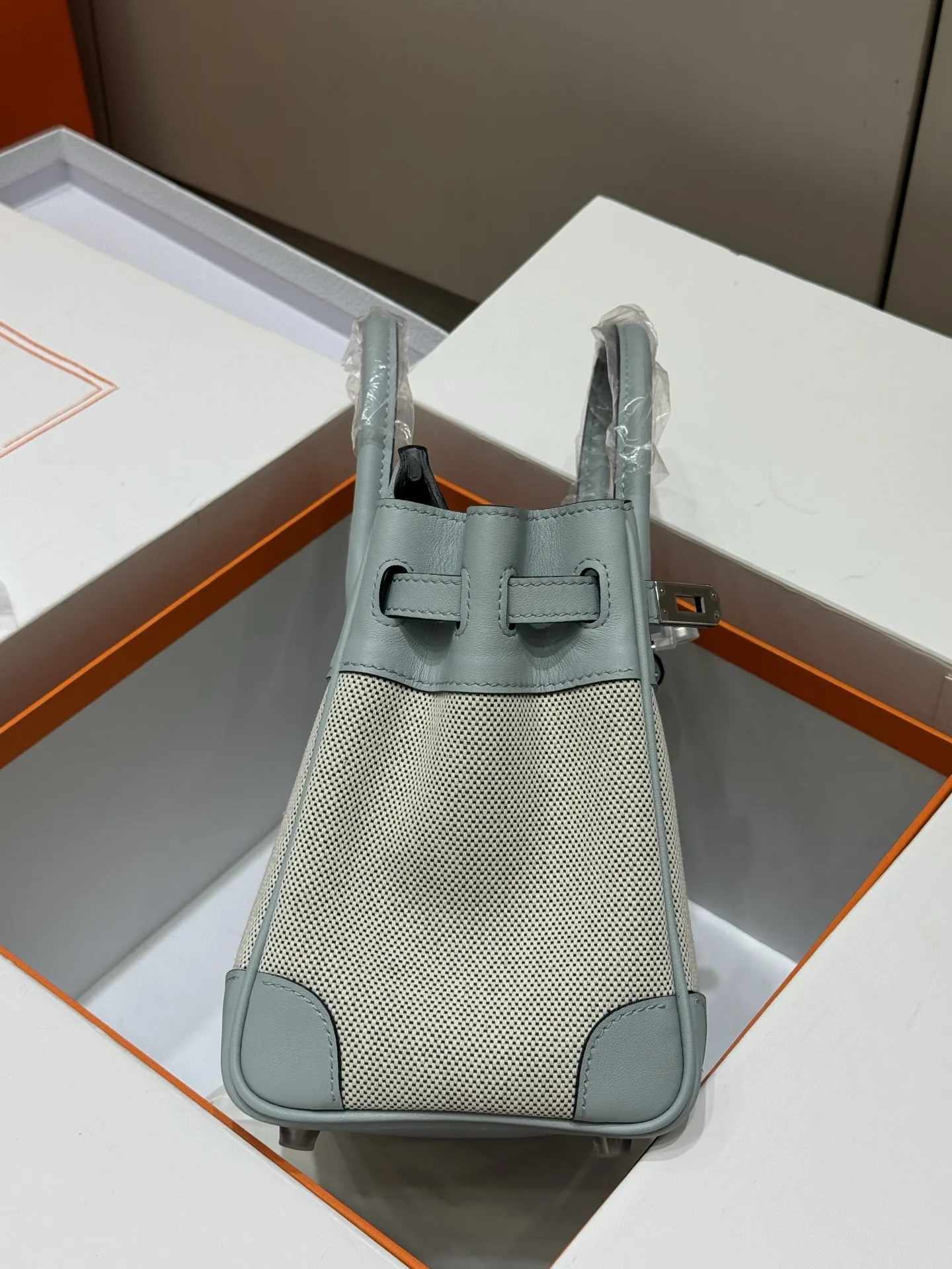 Birkin 25 Canvas & Leather Handbag D59017774 — view 41