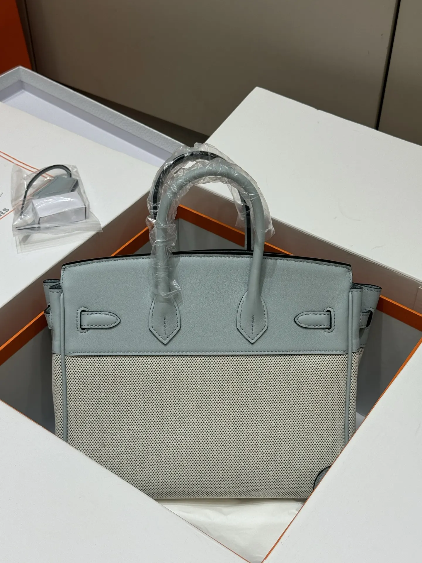 Birkin 25 Canvas & Leather Handbag D59017774 — view 37