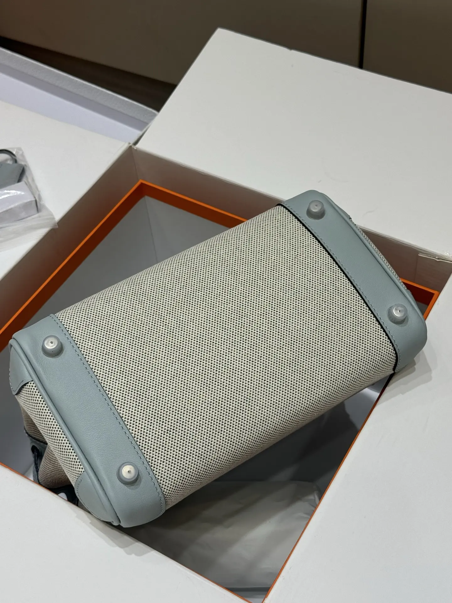 Birkin 25 Canvas & Leather Handbag D59017774 — view 38