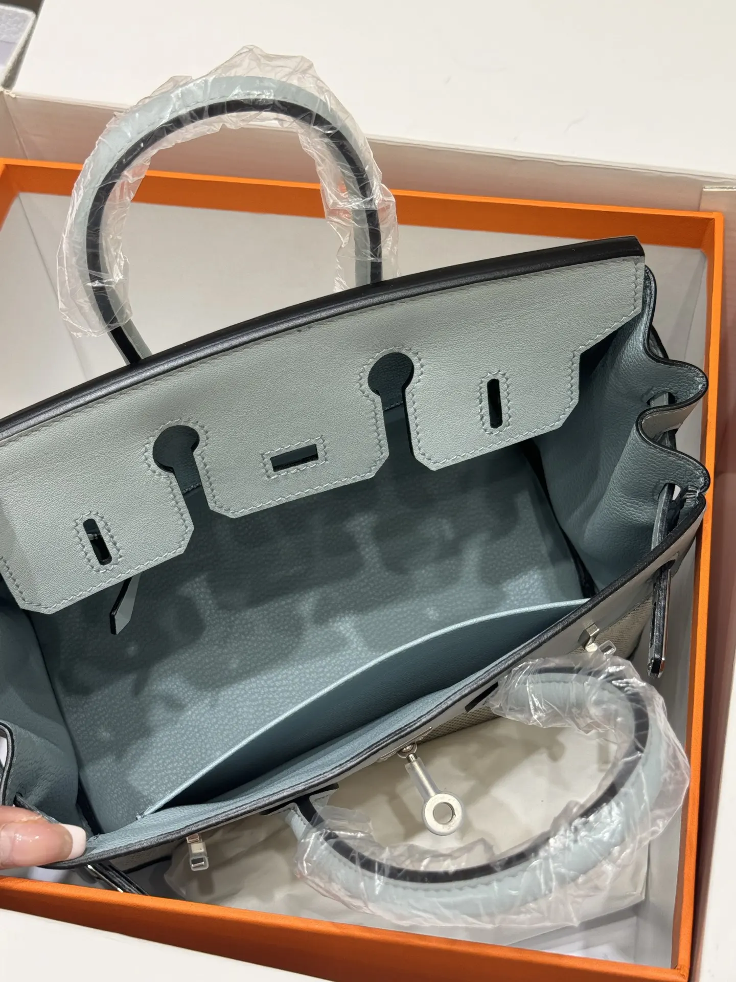 Birkin 25 Canvas & Leather Handbag D59017774 — view 39