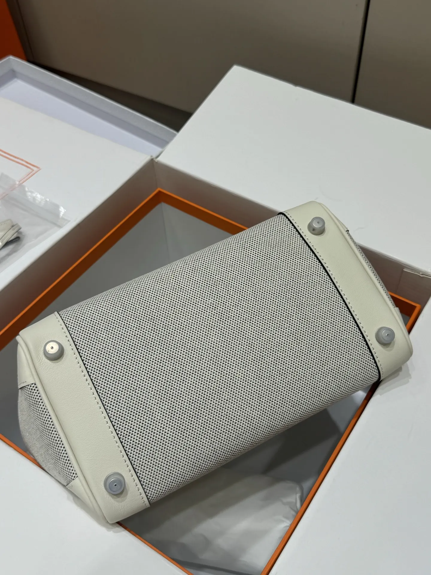 Birkin 25 Canvas & Leather Handbag D59017774 — view 19