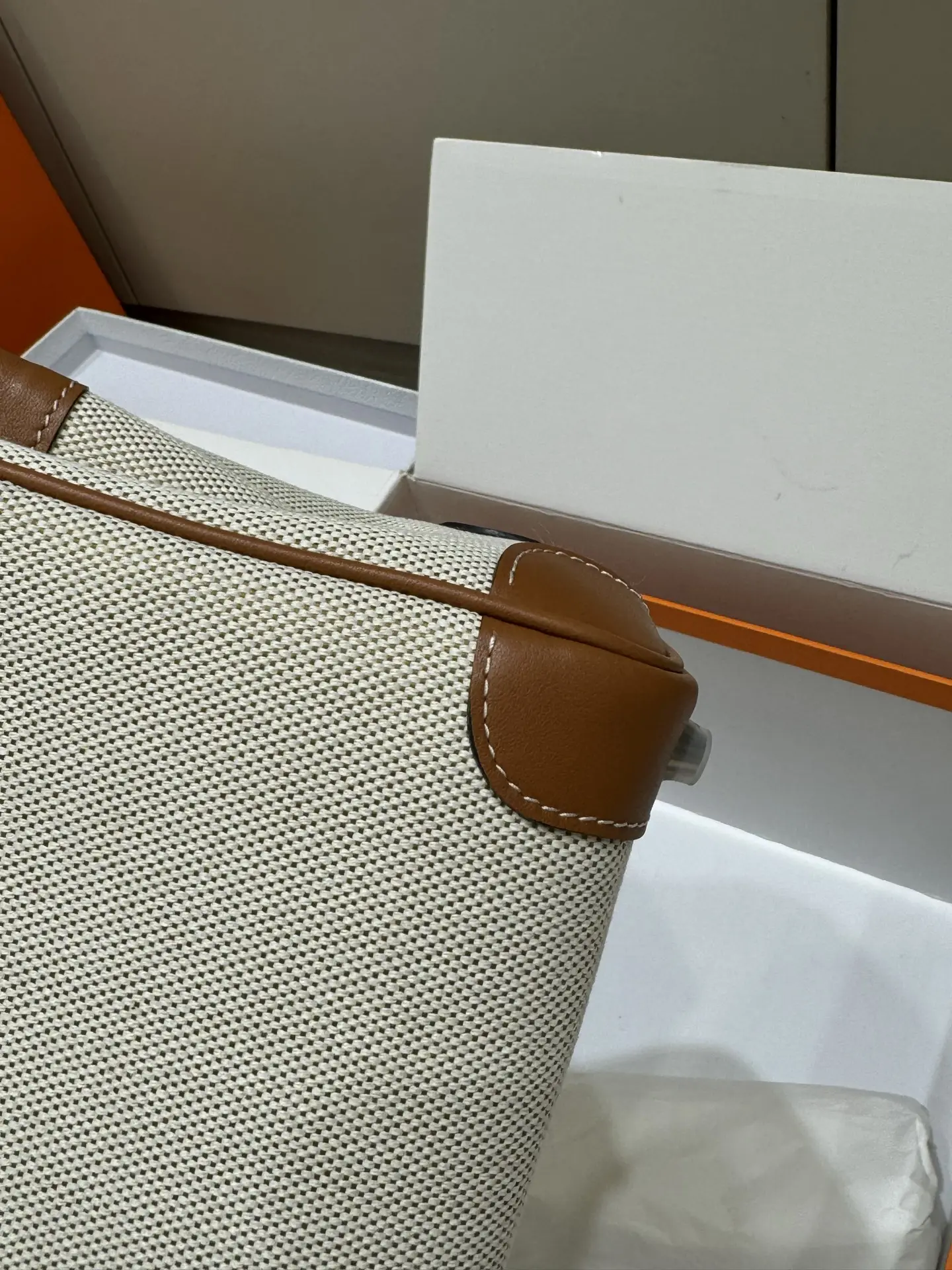 Birkin 25 Canvas & Leather Handbag D59017774 — view 4