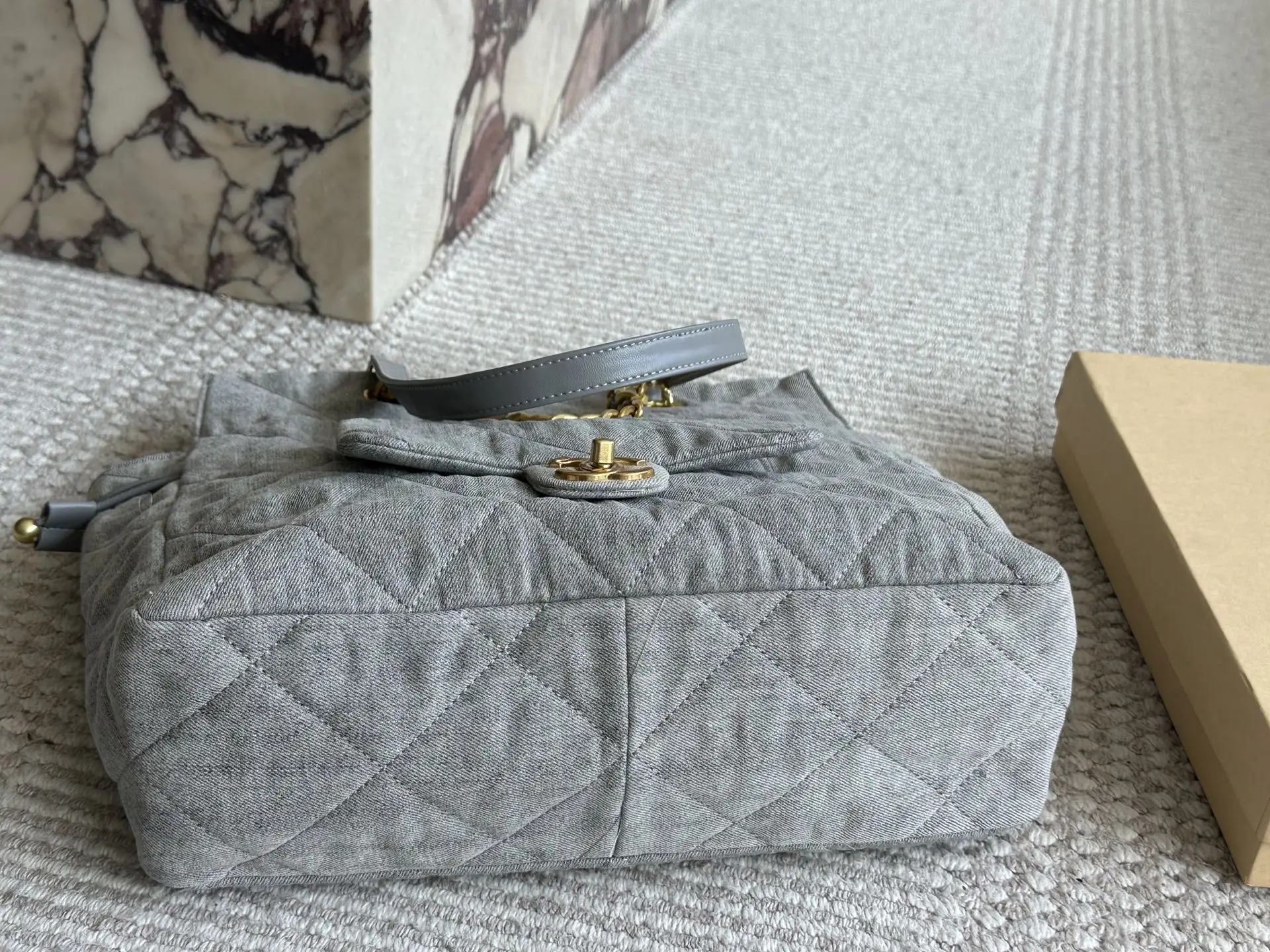 Chanel Quilted Denim Deauville Tote Bag D36018365 — view 7