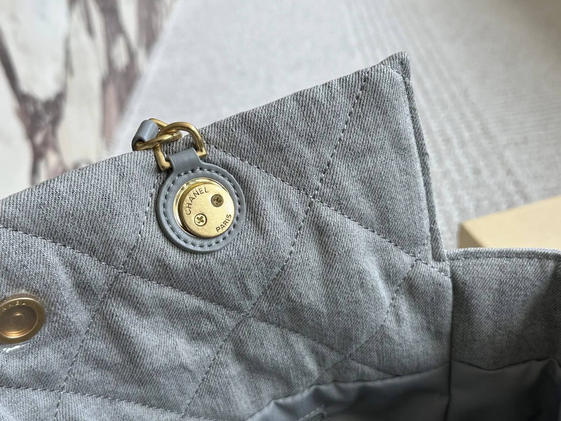 Chanel Quilted Denim Deauville Tote Bag D36018365 — view 9