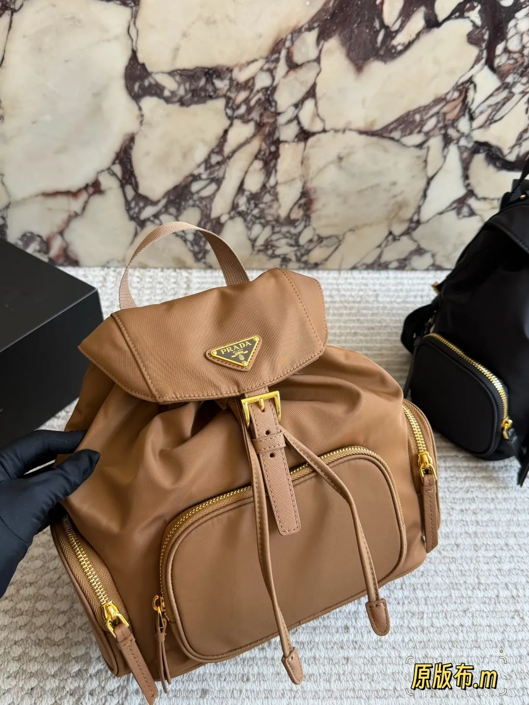 Prada Nylon Backpack with Buckle Detail D40017968 — view 2