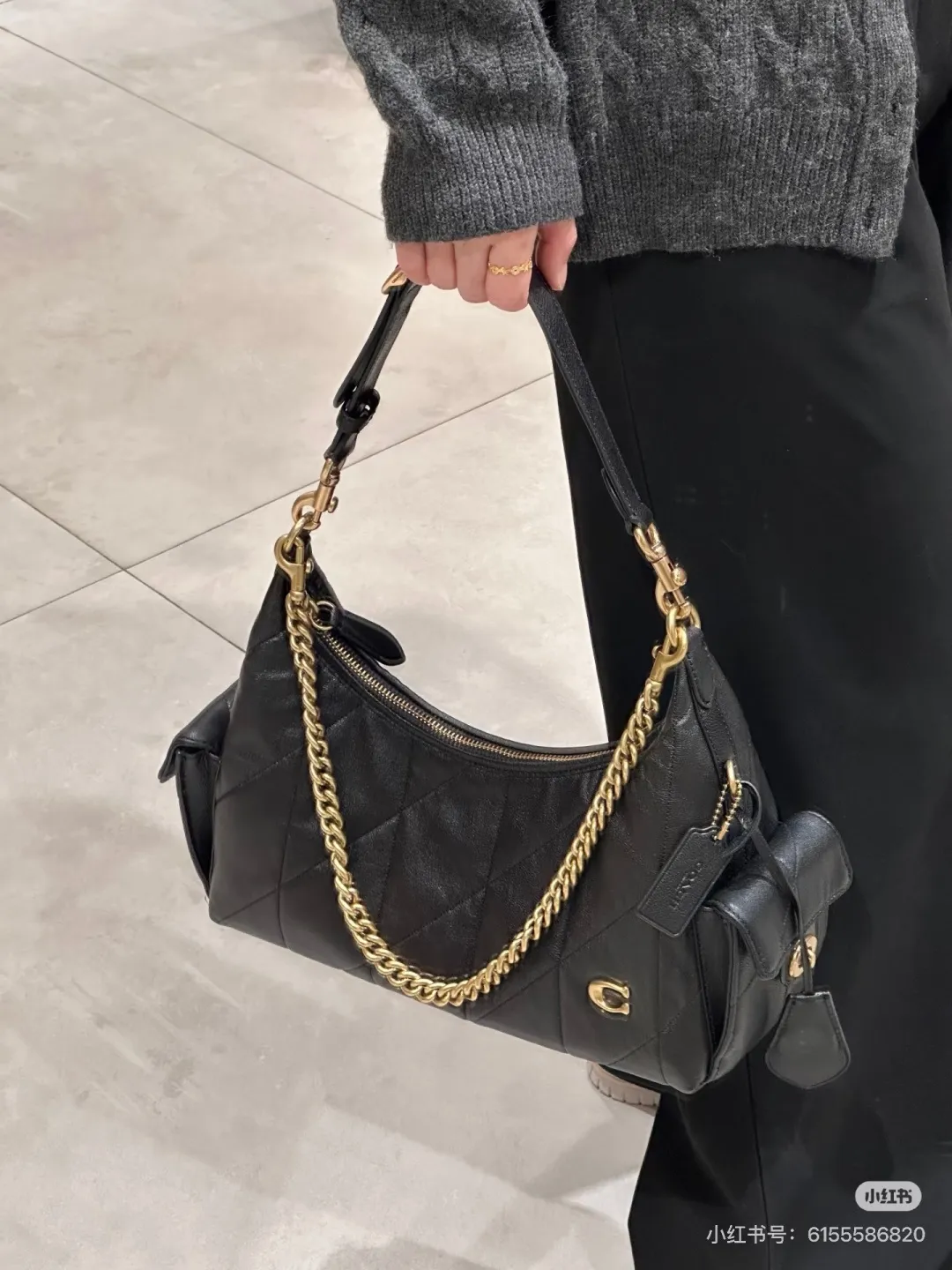 Coach Pocket Juliet 30 Quilted Shoulder Bag D36018198 — view 5