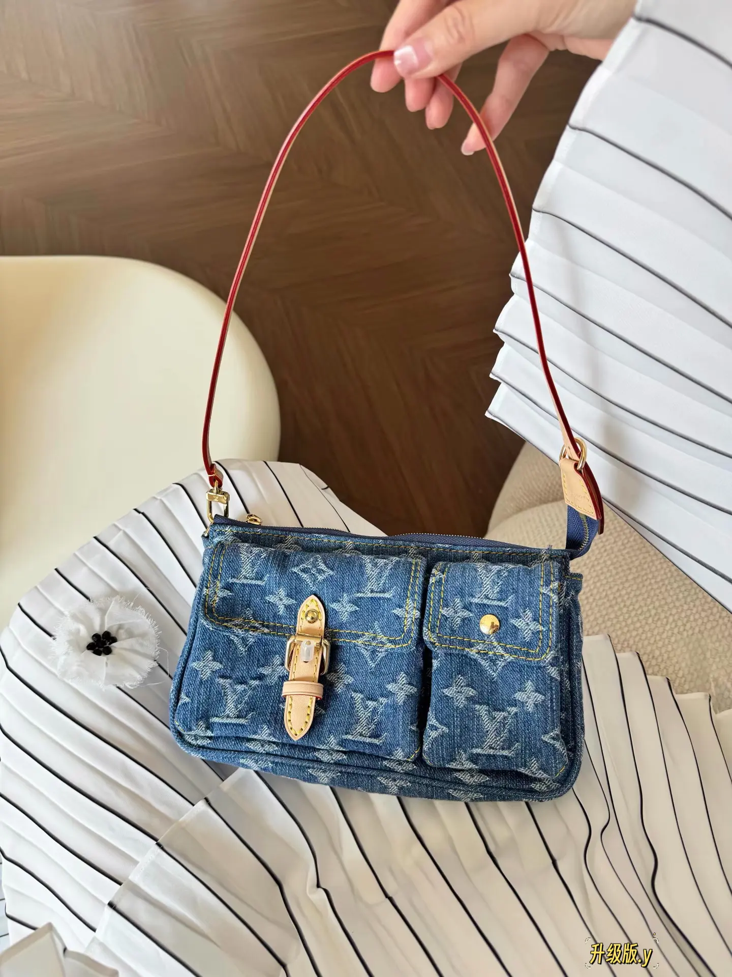 Monogram Denim Shoulder Bag D36517874