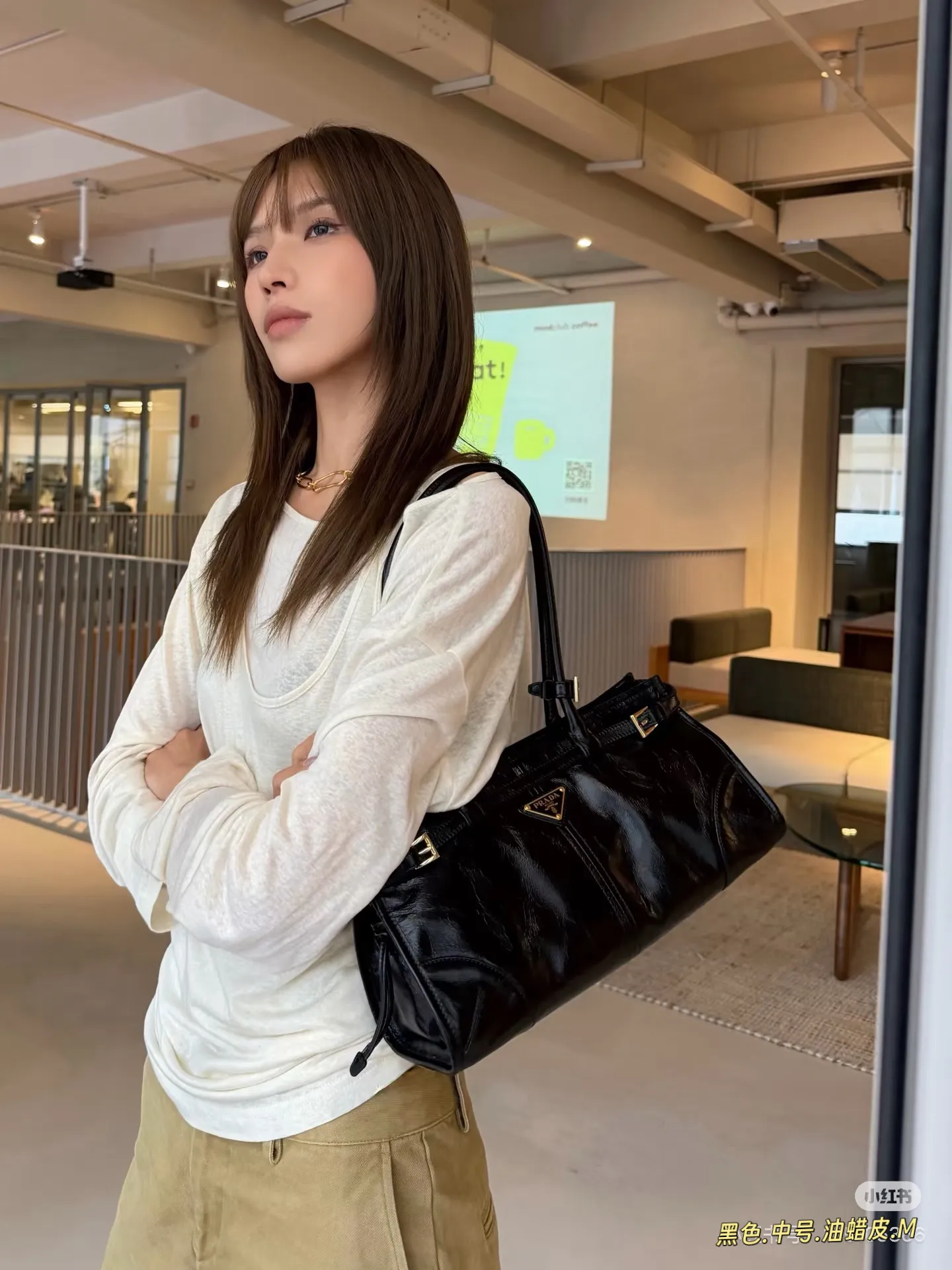 Prada Cleo Brushed Leather Shoulder Bag D43017862 — view 4