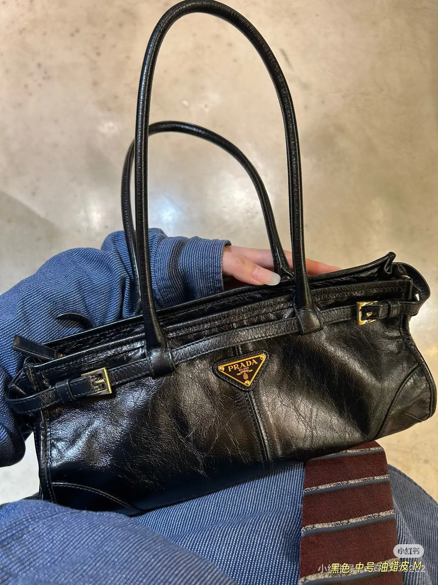 Prada Cleo Brushed Leather Shoulder Bag D43017862 — view 9