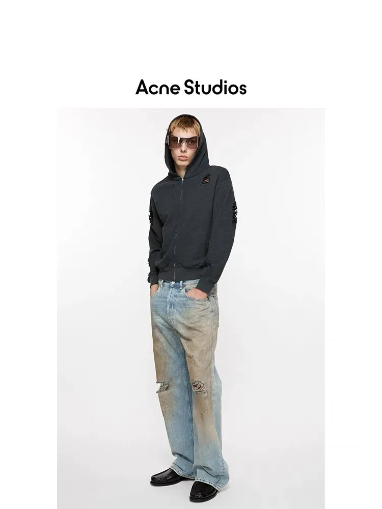 Distressed Mud-Wash Straight-Leg Jeans D21520562