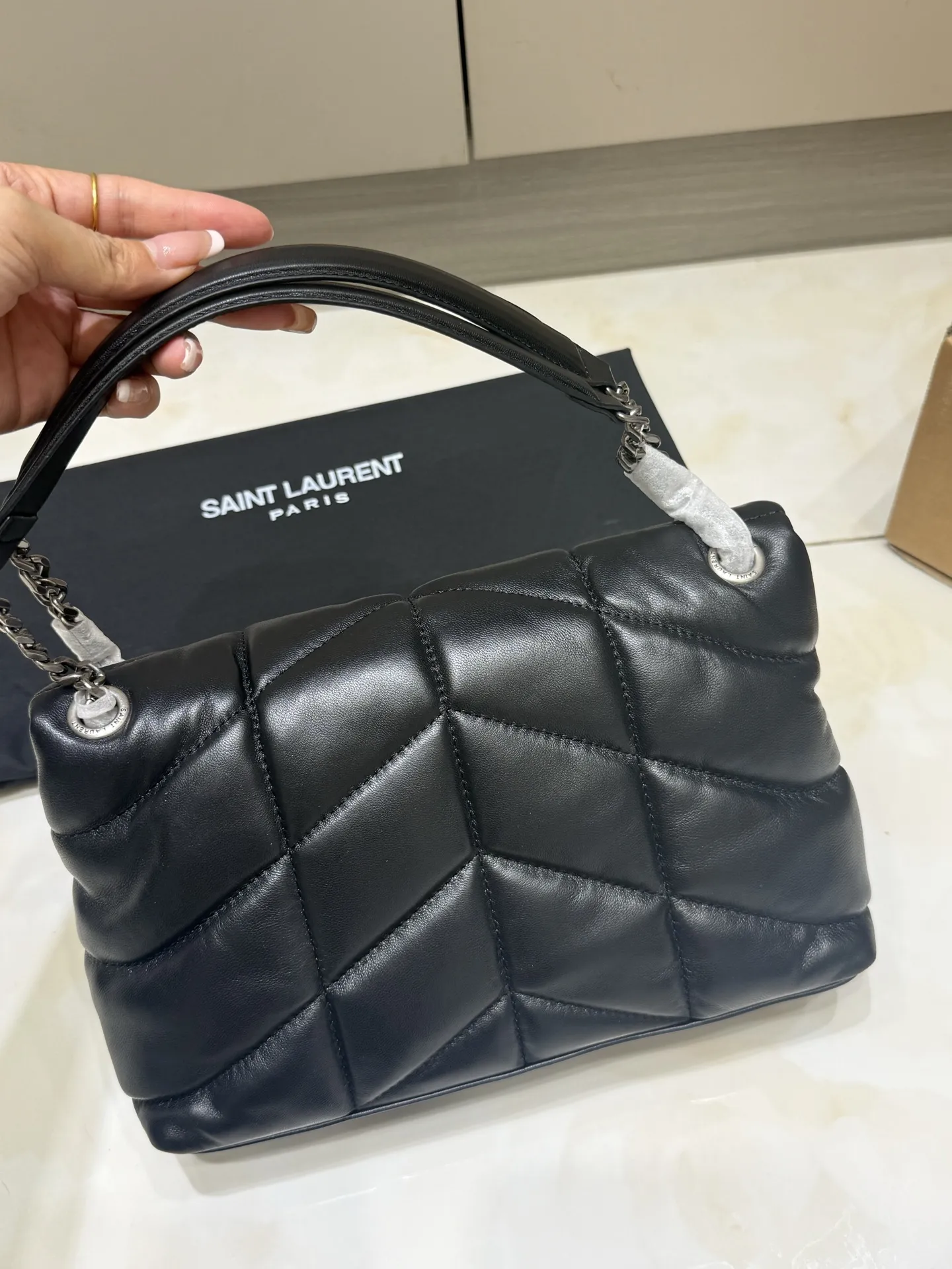 Puffer Quilted Lambskin Shoulder Bag D45017758 — view 5