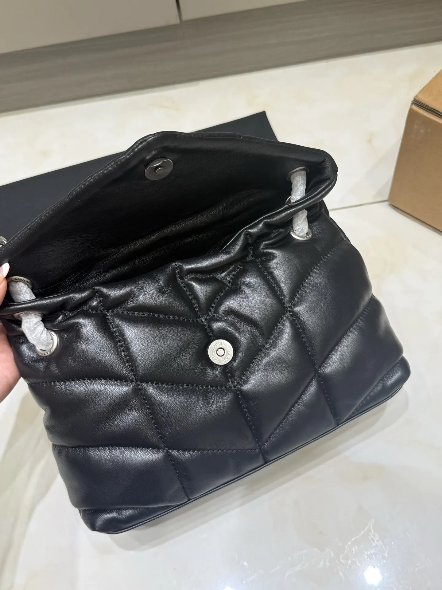 Puffer Quilted Lambskin Shoulder Bag D45017758 — view 7