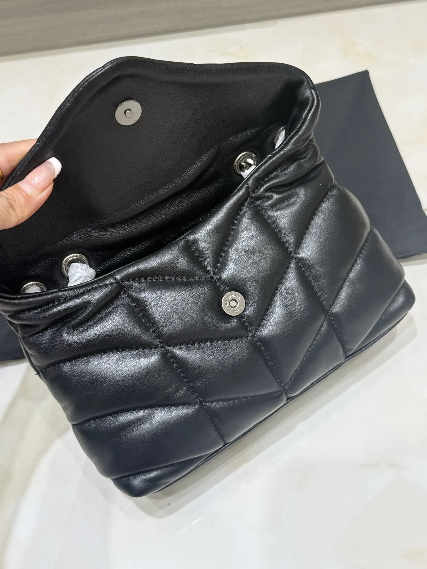 Puffer Small Quilted Lambskin Shoulder Bag D43017757 — view 5