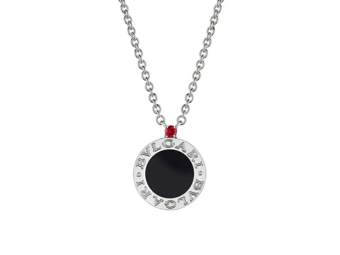 Save the Children Onyx and Ruby Pendant Necklace D35016964