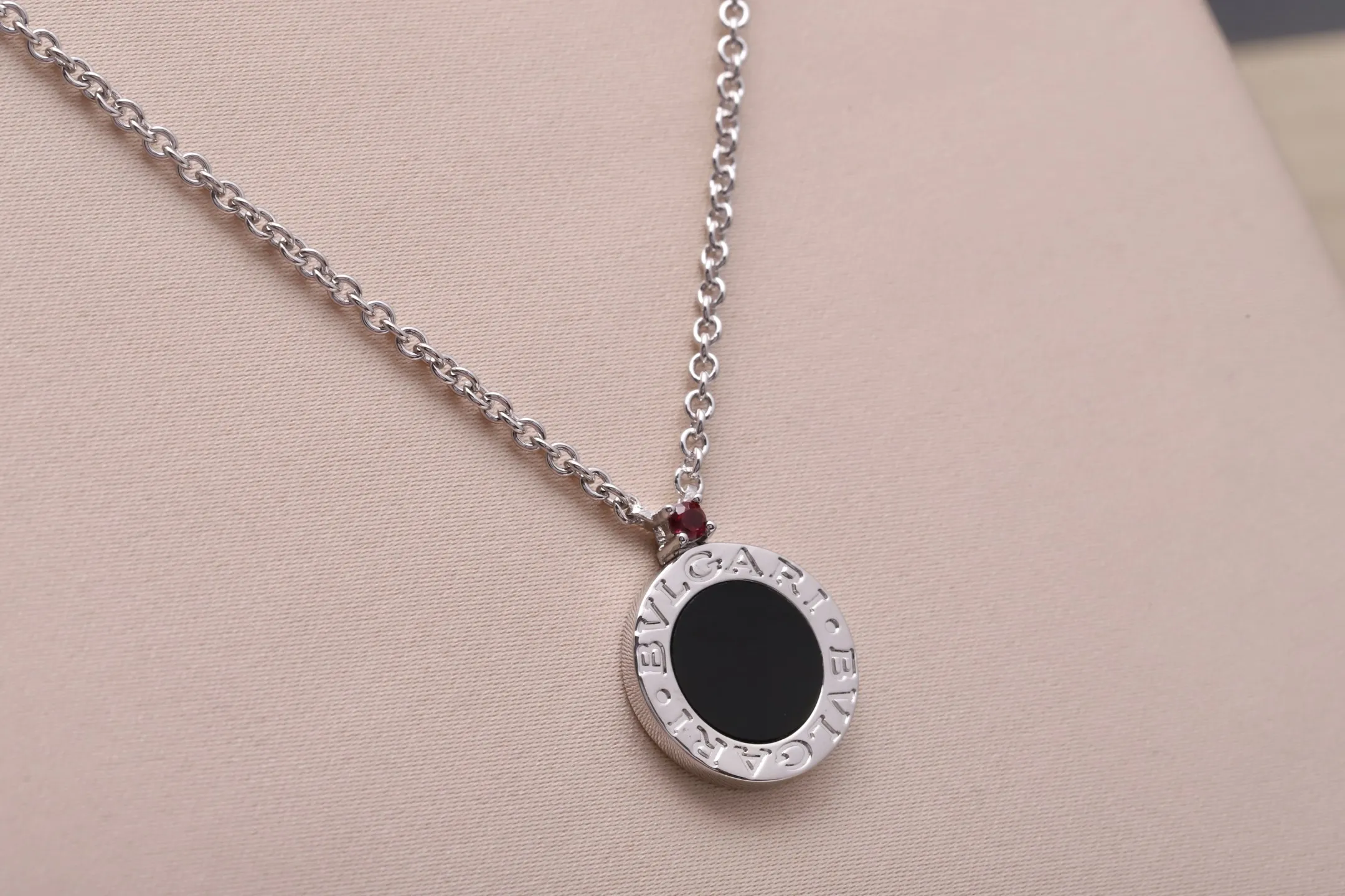 Save the Children Onyx and Ruby Pendant Necklace D35016964 — view 3