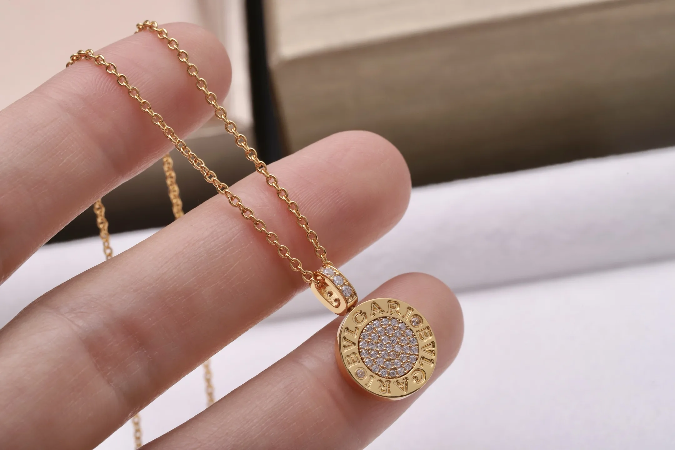 Bulgari Bulgari Reversible Pendant Necklace (Gold-Plated Brass) D17517155 — view 8