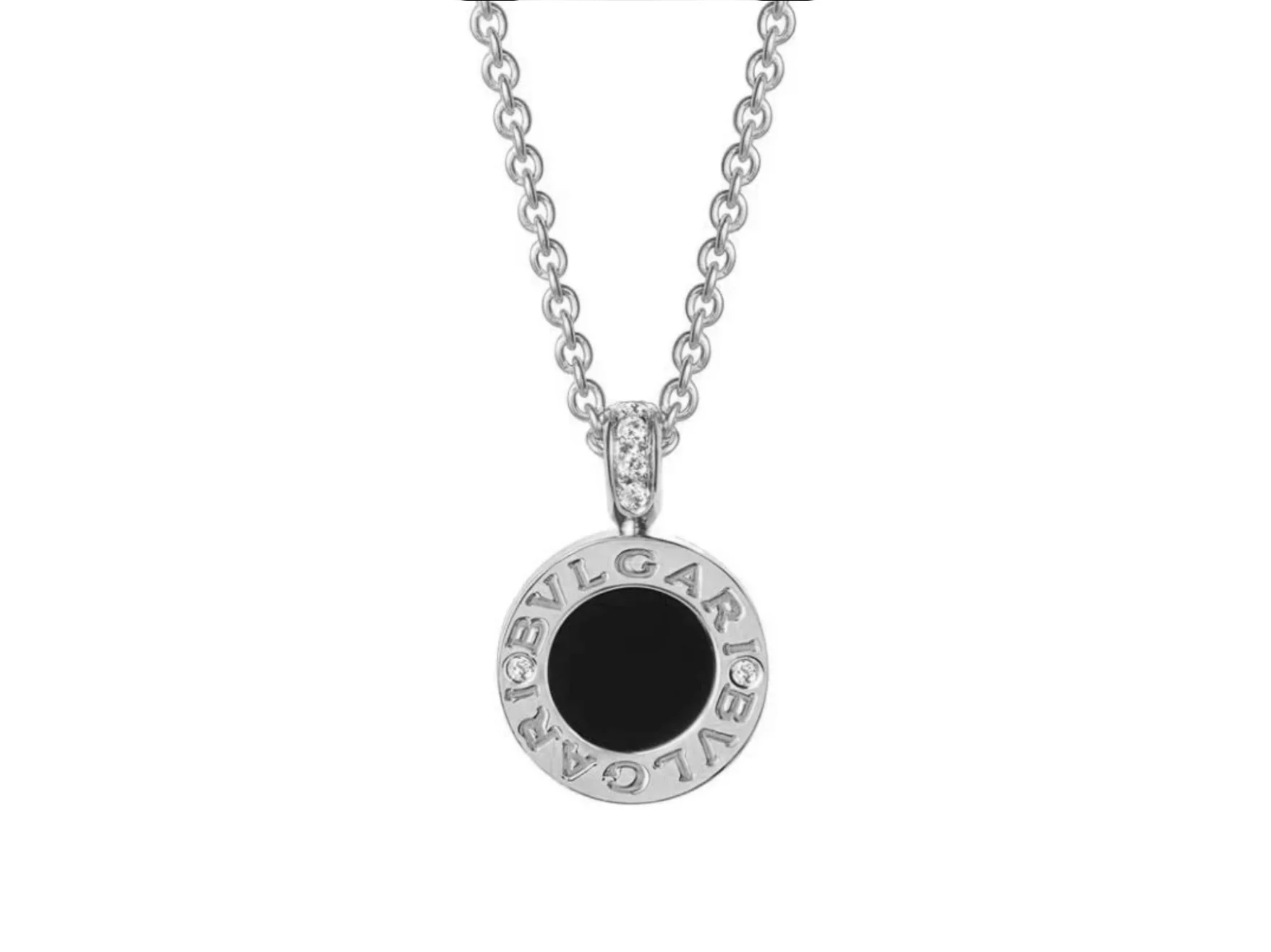 Bulgari Reversible Onyx and Mother-of-Pearl Necklace (Sterling Silver) D29517168