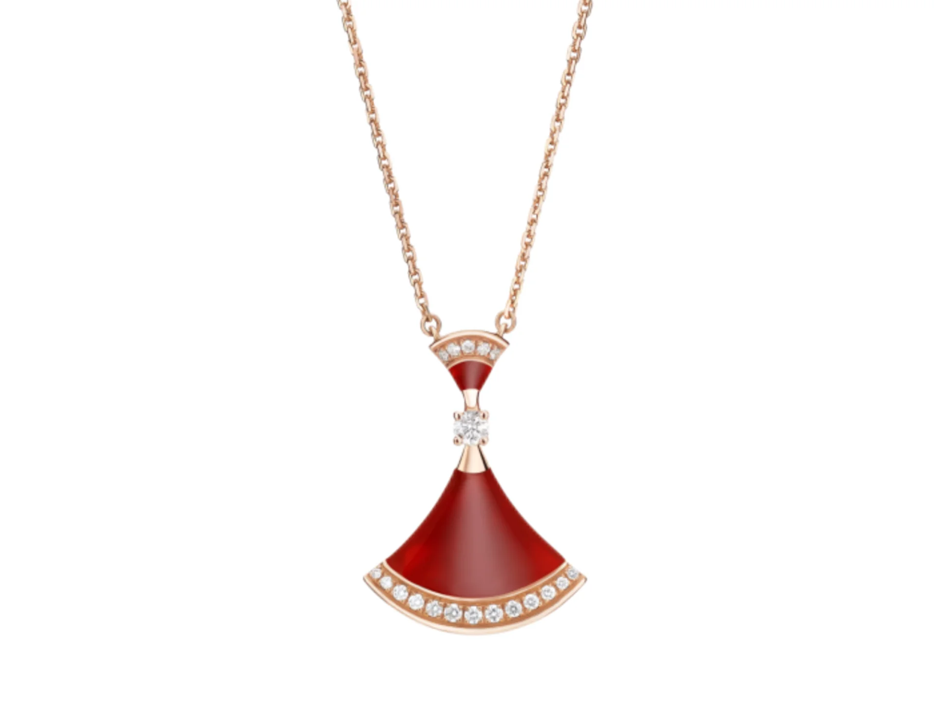 Diva's Dream Carnelian and Diamond Necklace (Gold-Plated Brass) D16517164