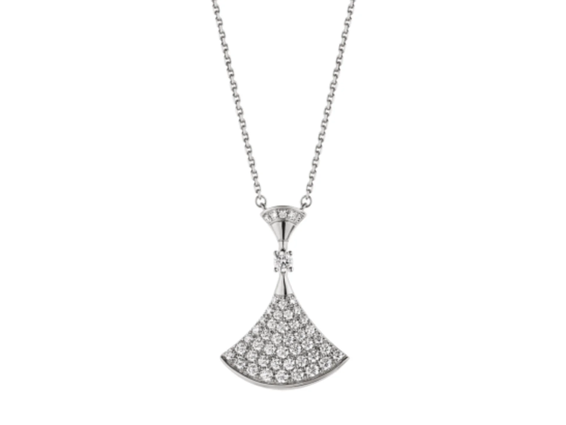 Divas' Dream Pavé Diamond Pendant Necklace (Sterling Silver) D23517161